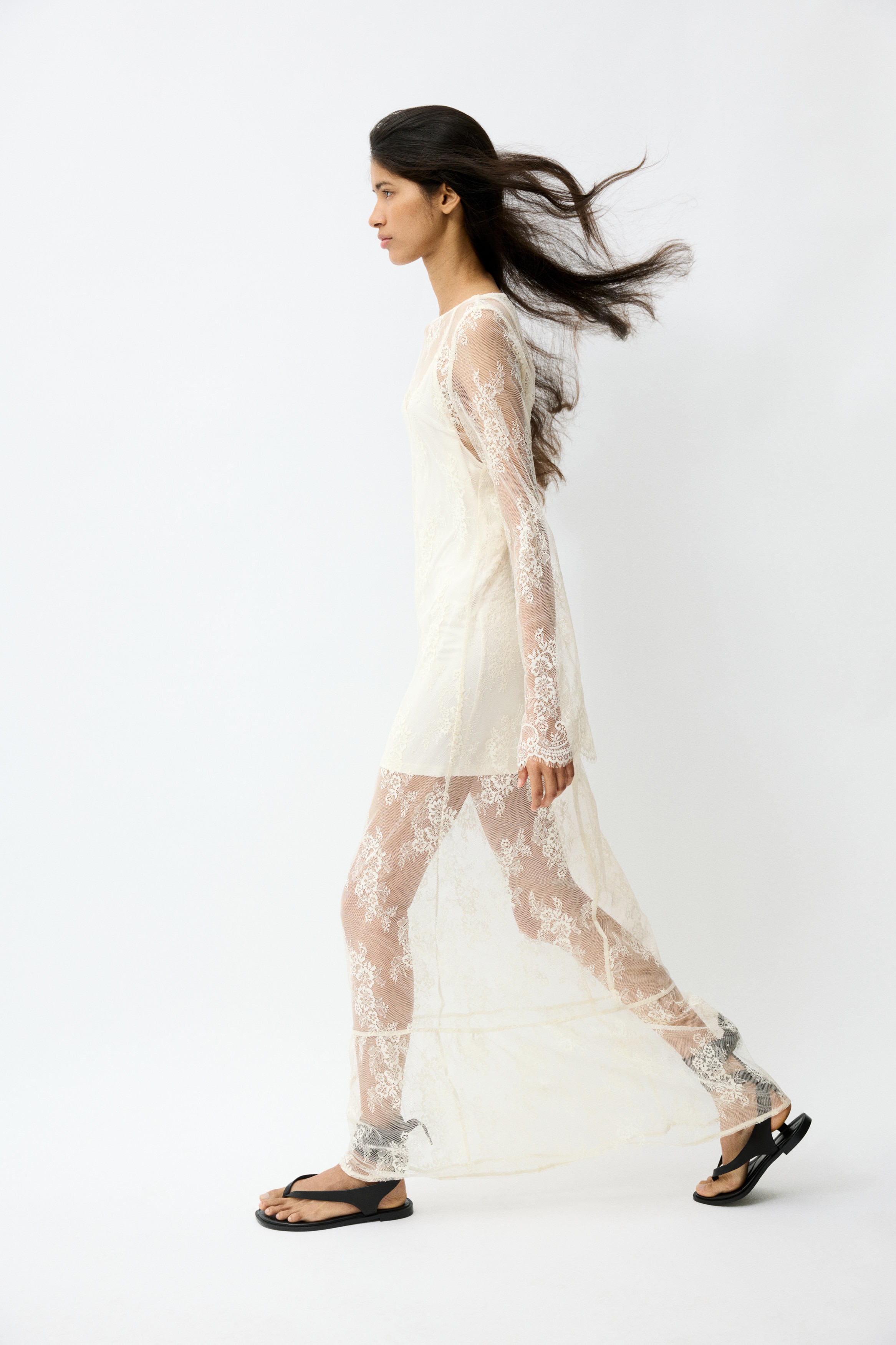 dress code starbucks PinkBlush White Lace Off Shoulder Maternity Photoshoot Gown/Dress main image 1