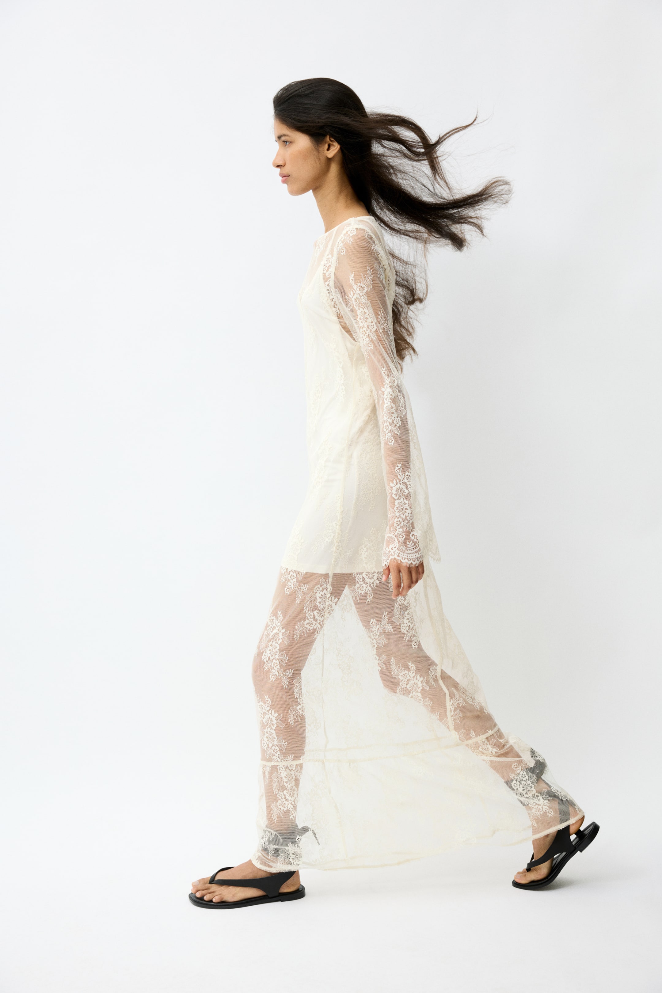 Robe maxi en dentelle
