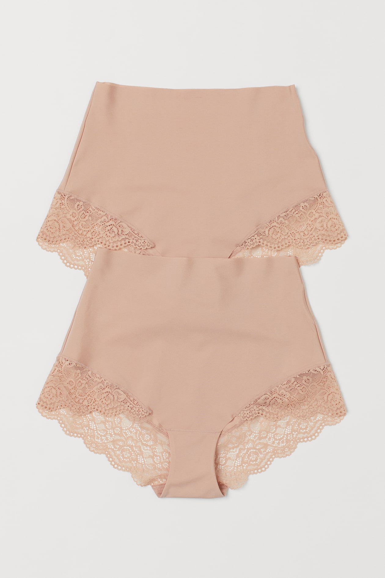 2-pack light shaping briefs - High waist - Powder beige - Ladies | H&M IE