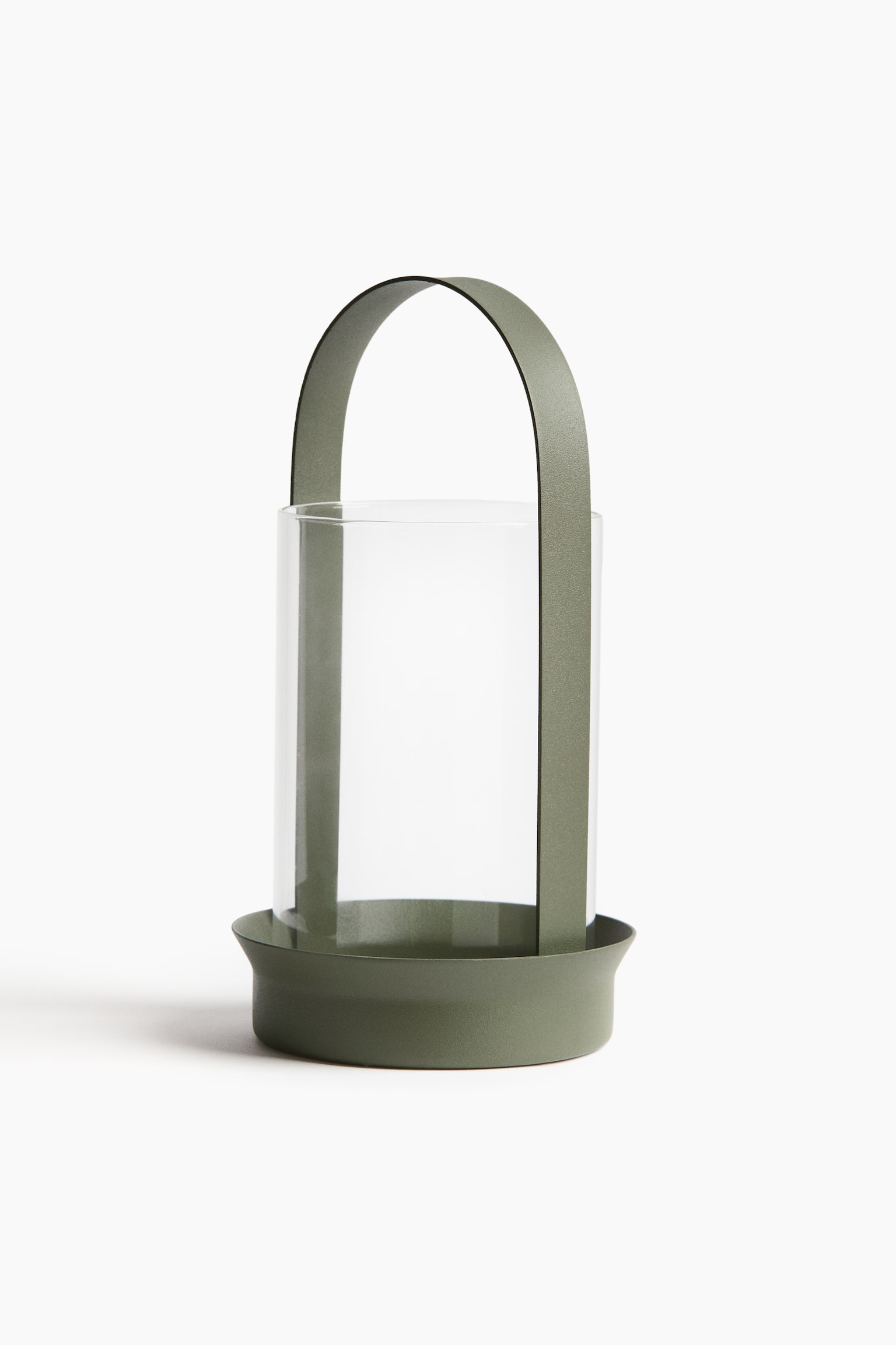 Glass lantern - Green/Black/Light beige - 2