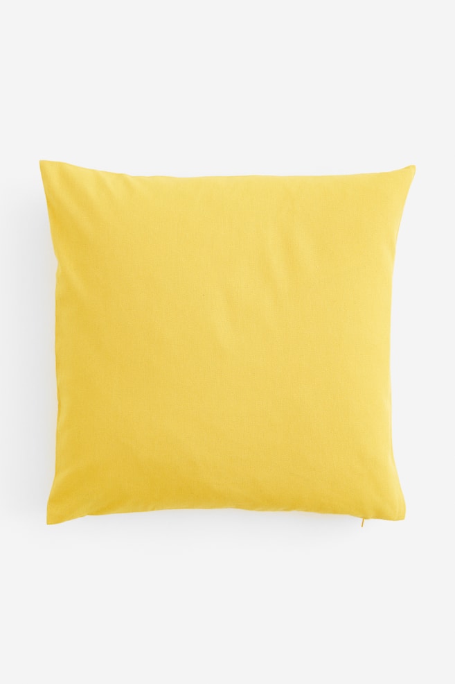 Cotton canvas cushion cover - Yellow/Cream/Dark grey/Beige/dc/dc/dc/dc/dc - 1