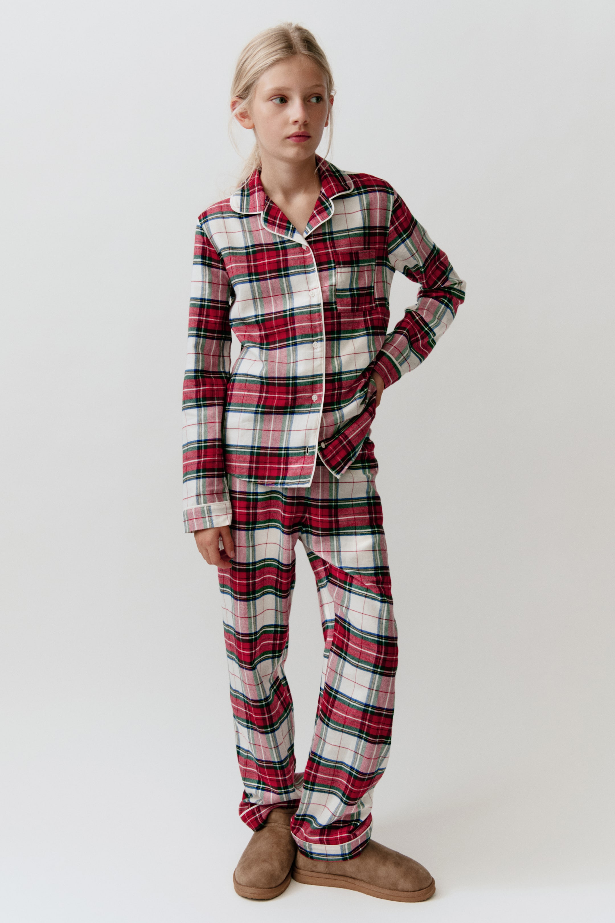 View larger image: Cotton flannel pyjamas - Red/Checked - Kids | H&M 1