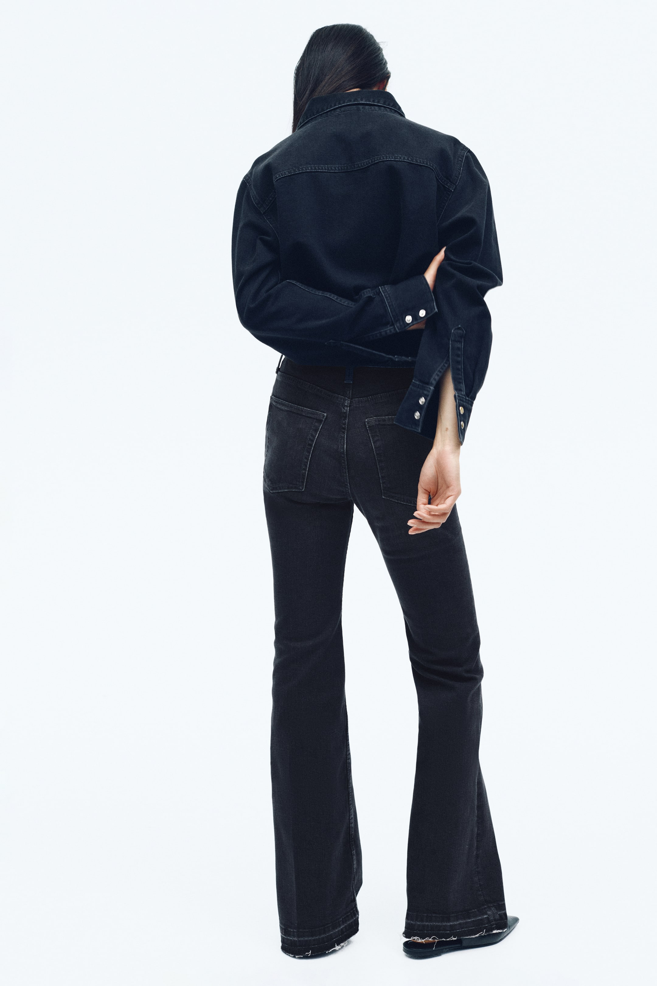 Ver imagen más grande: Flared High Jeans - Gris oscuro - MUJER | H&M ES 4