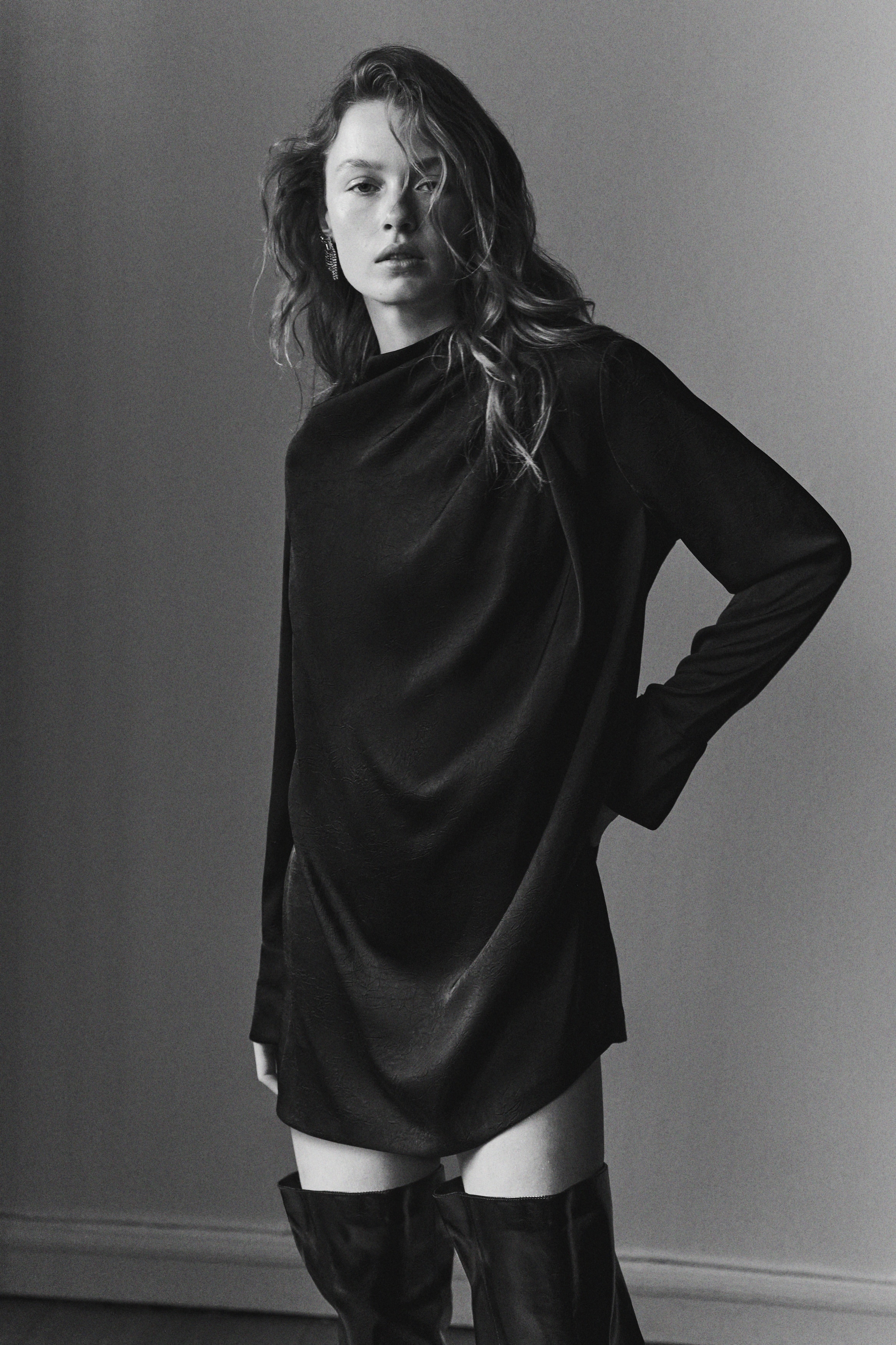 Draped dress