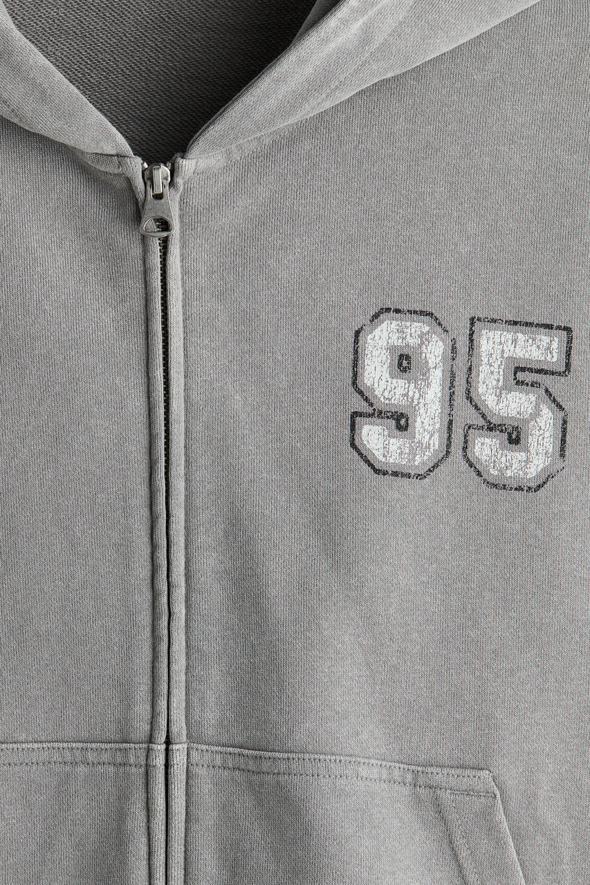 Oversized Fit Boxy zip-through hoodie