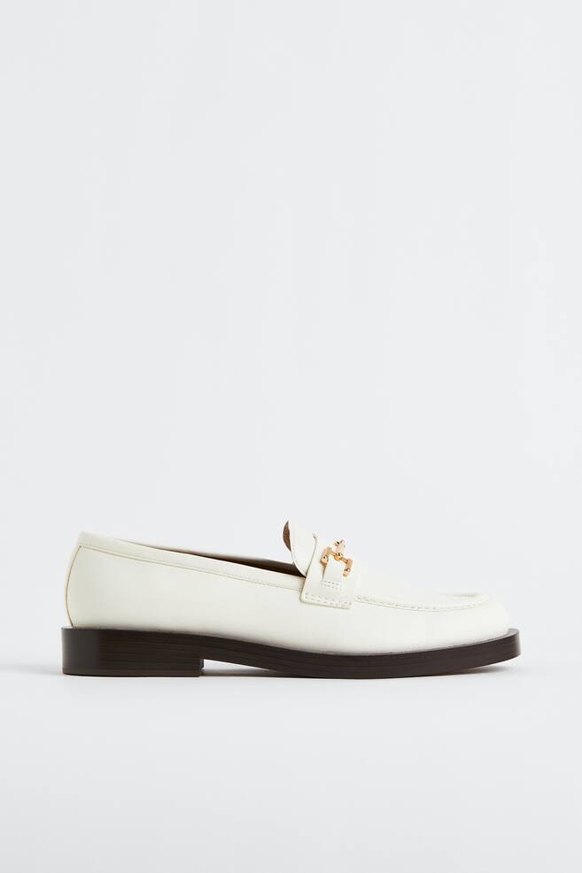 Leather loafers - White/Black - 2