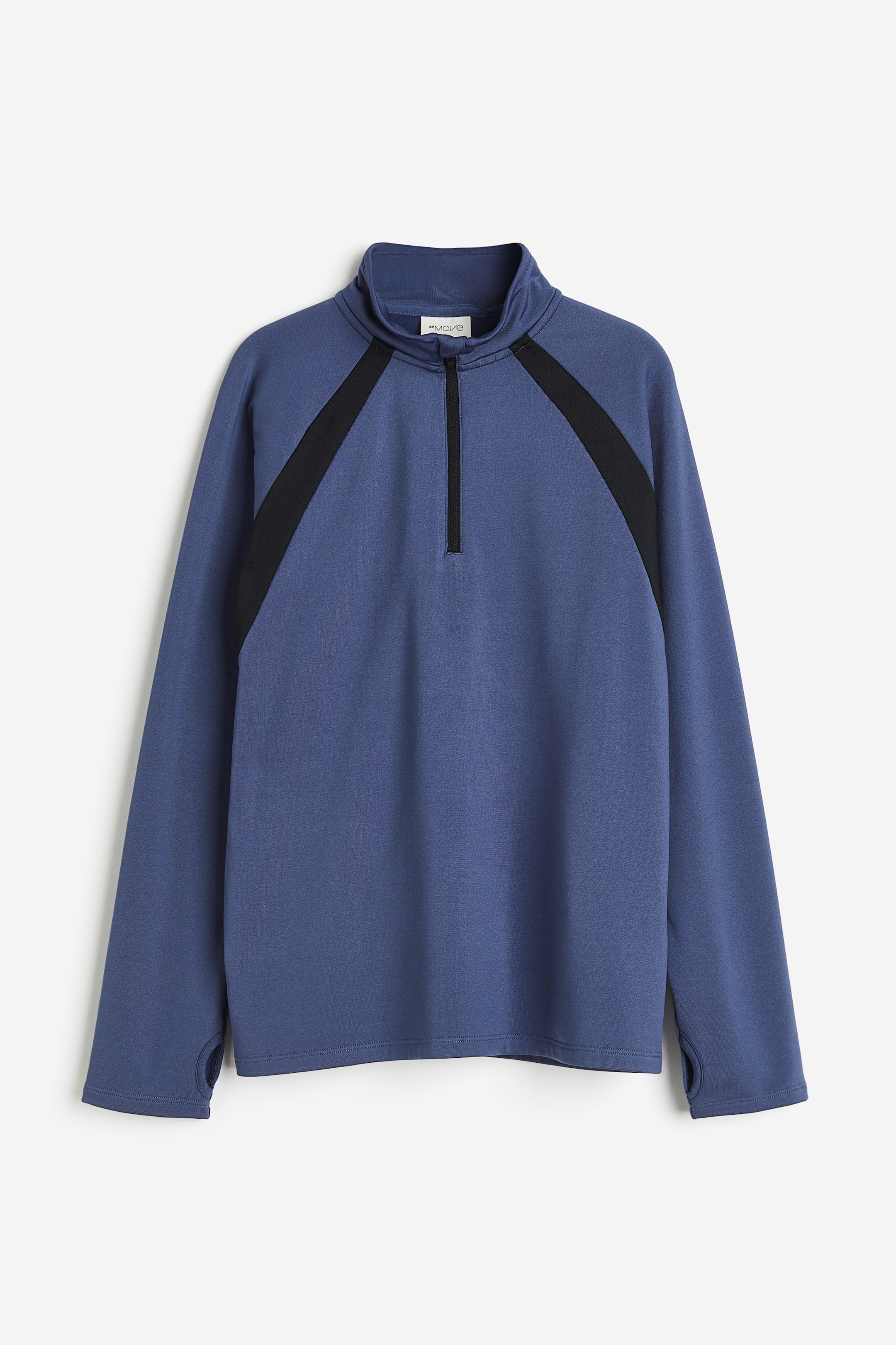 Warm Half-zip Sports Top - Dark blue/color-block - Kids | H&M US