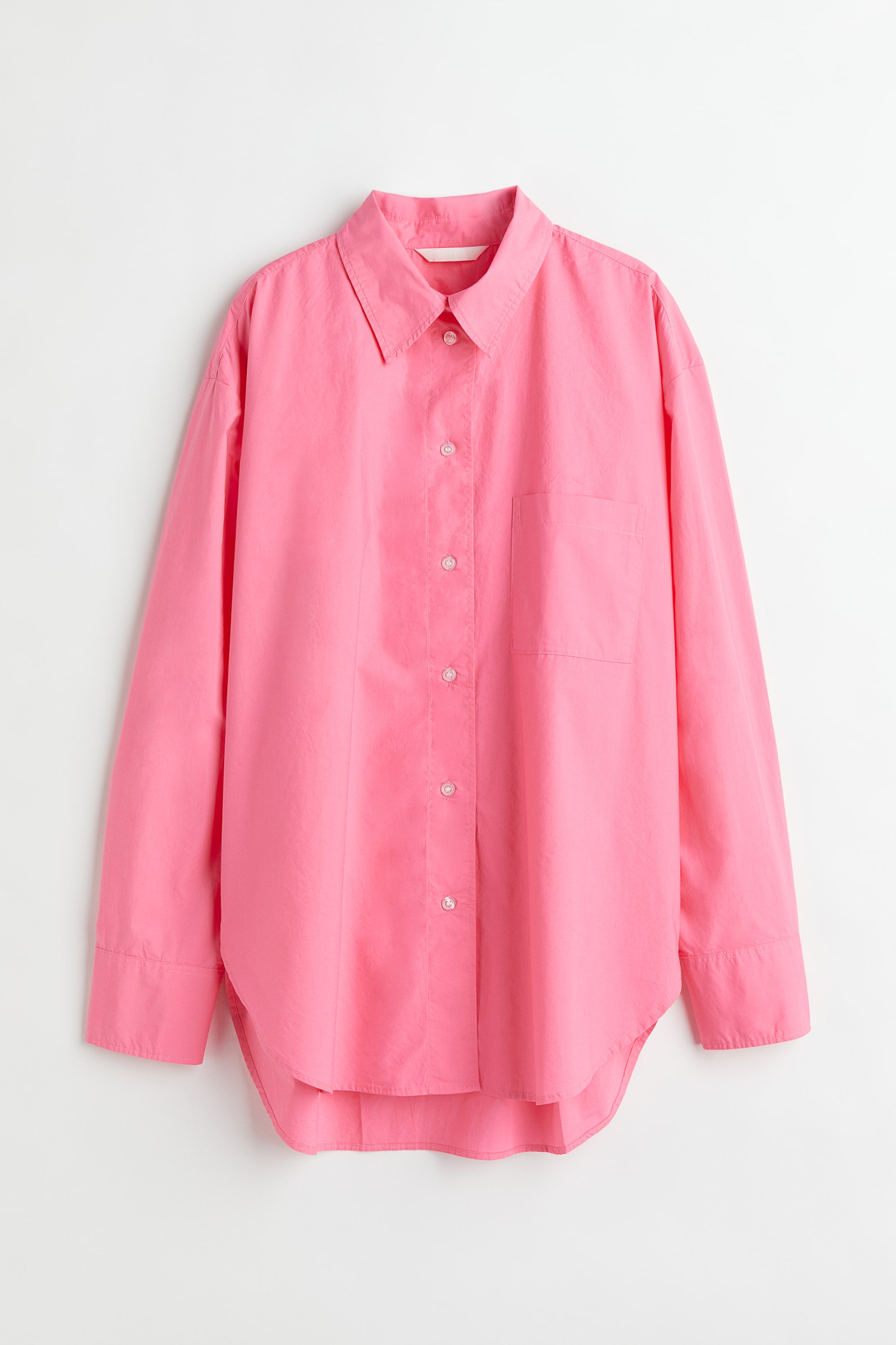 View larger image: Oversized cotton shirt - Pink - Ladies | H&M 1