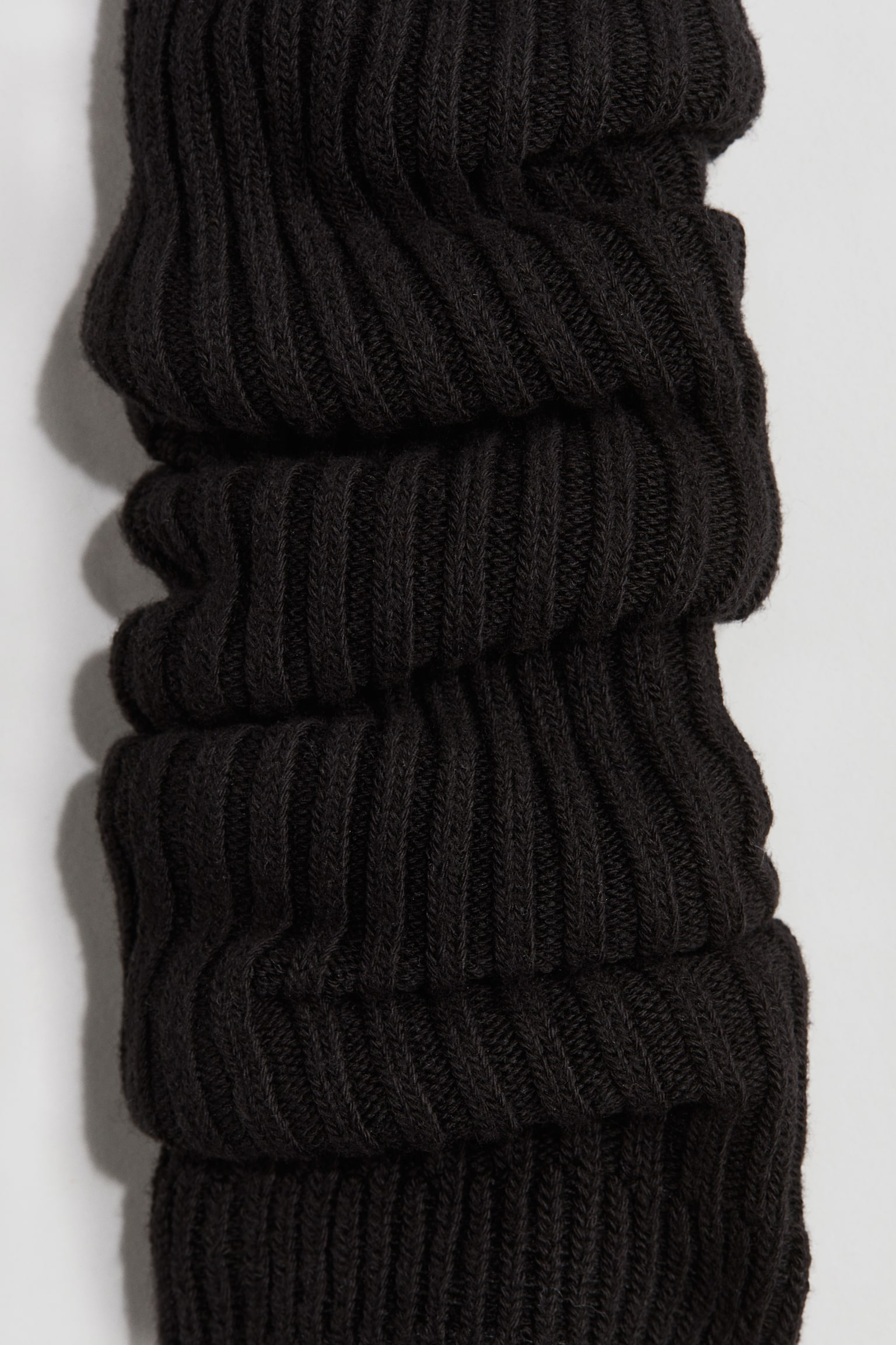 Rib-knit leg warmers - Black - 2