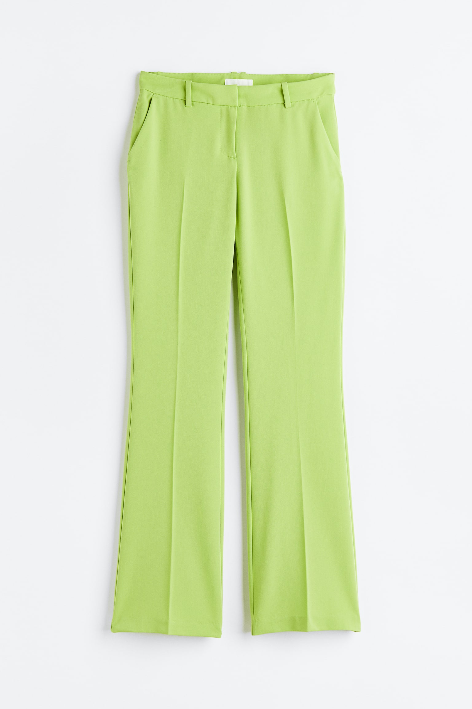 Flared Twill Pants - Lime green/Black/Cream - 1