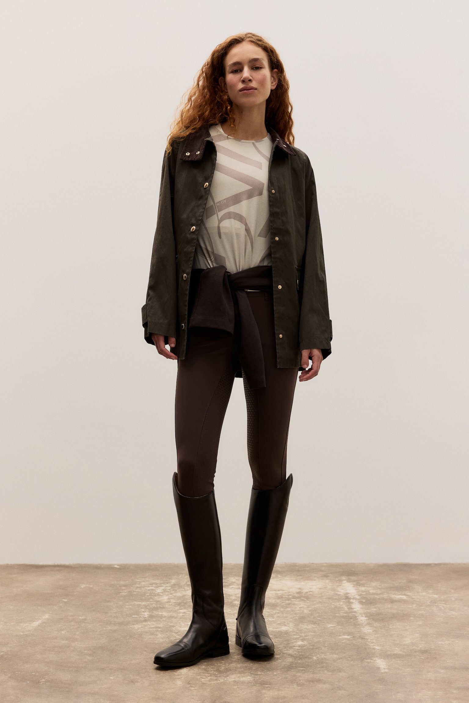 Slim Fit Sports top - Light beige/Patterned - 3