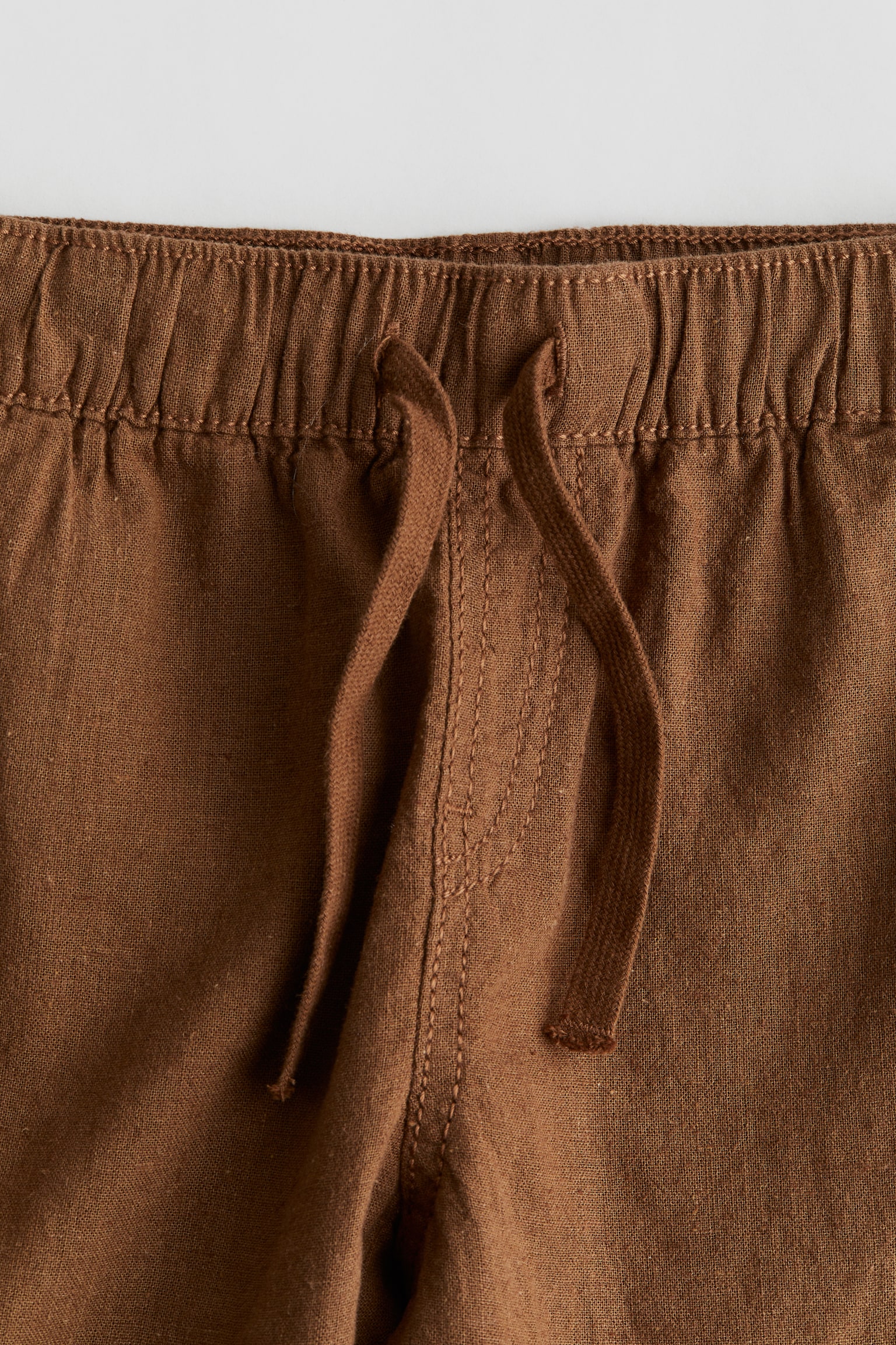 Linen Blend Cargo Pants - Brown/Green/Black - 4