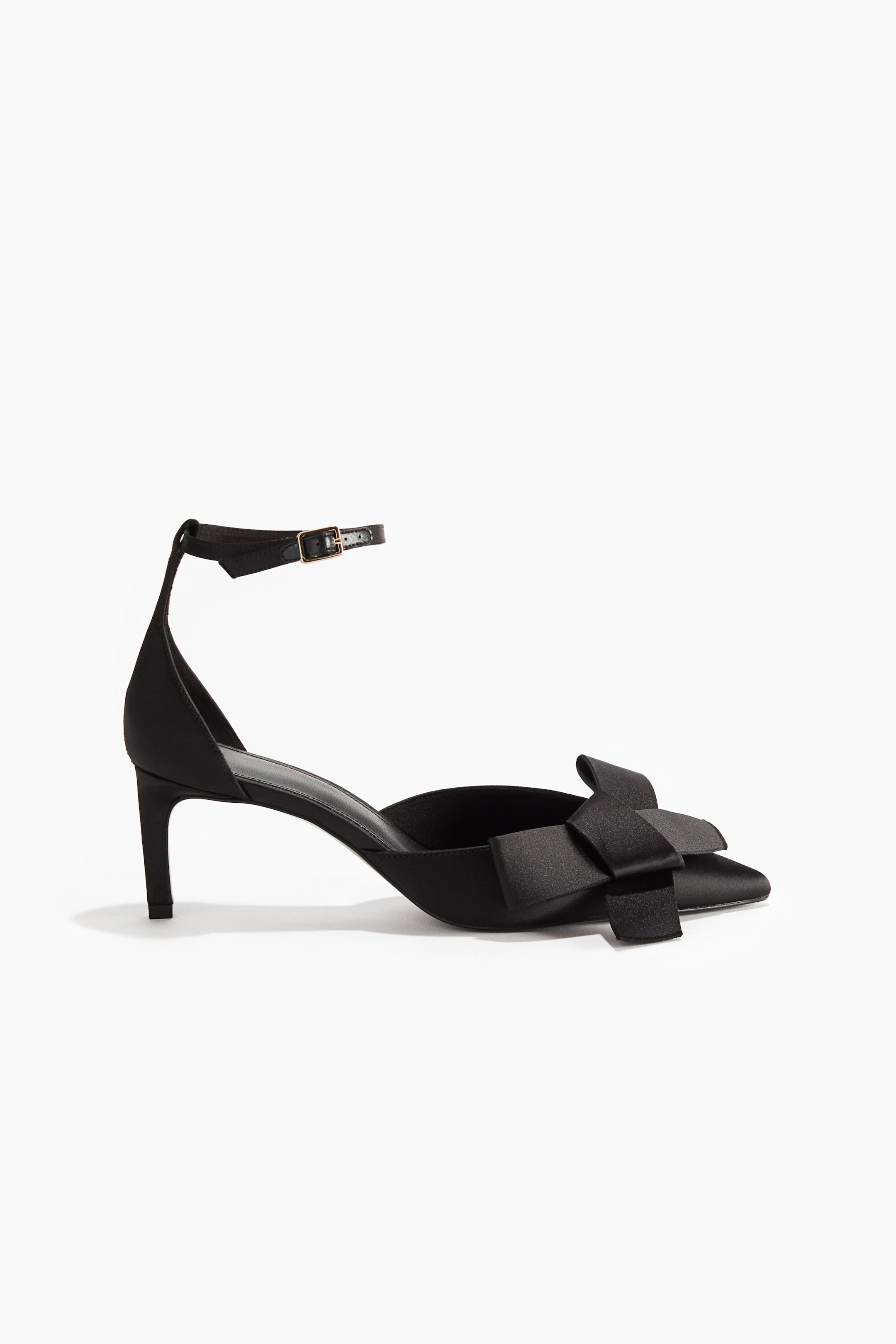 Visualizza immagine più grande: Bow-detail satin court shoes - Nero - DONNA | H&M IT 2