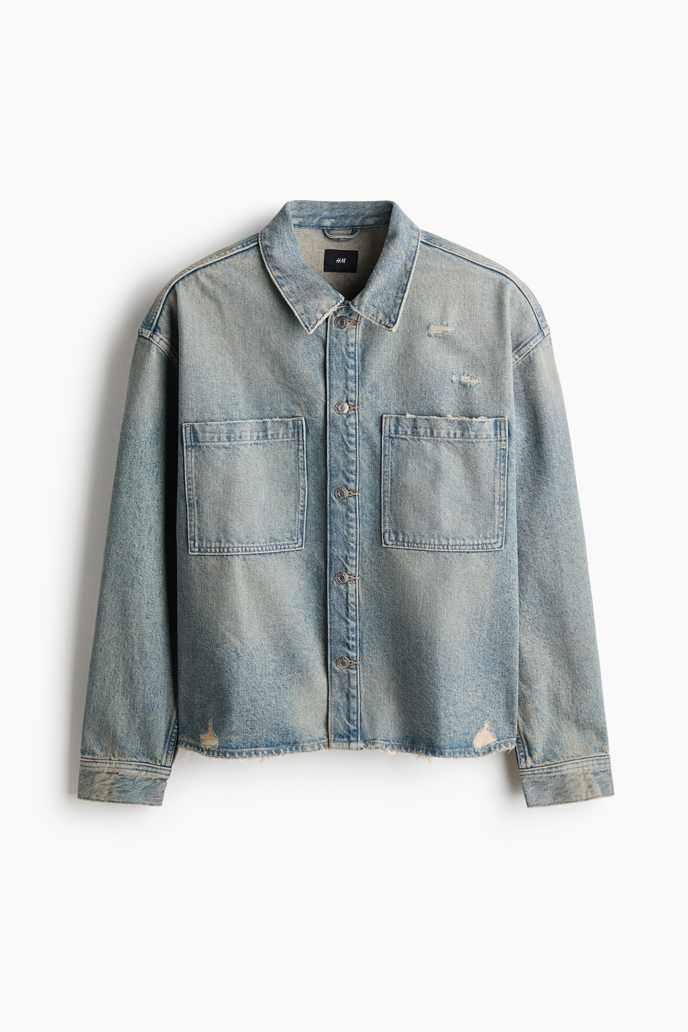 Overshirt i denim Relaxed Fit - Ljus denimblå