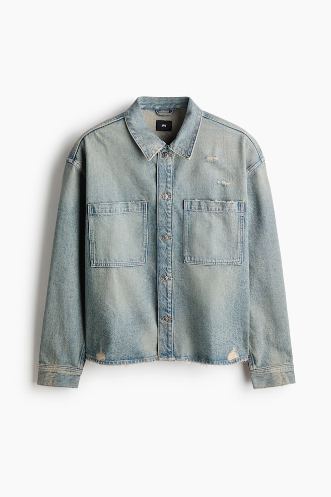 Dżinsowa koszula wierzchnia Relaxed Fit - Jasnoniebieski denim - 1