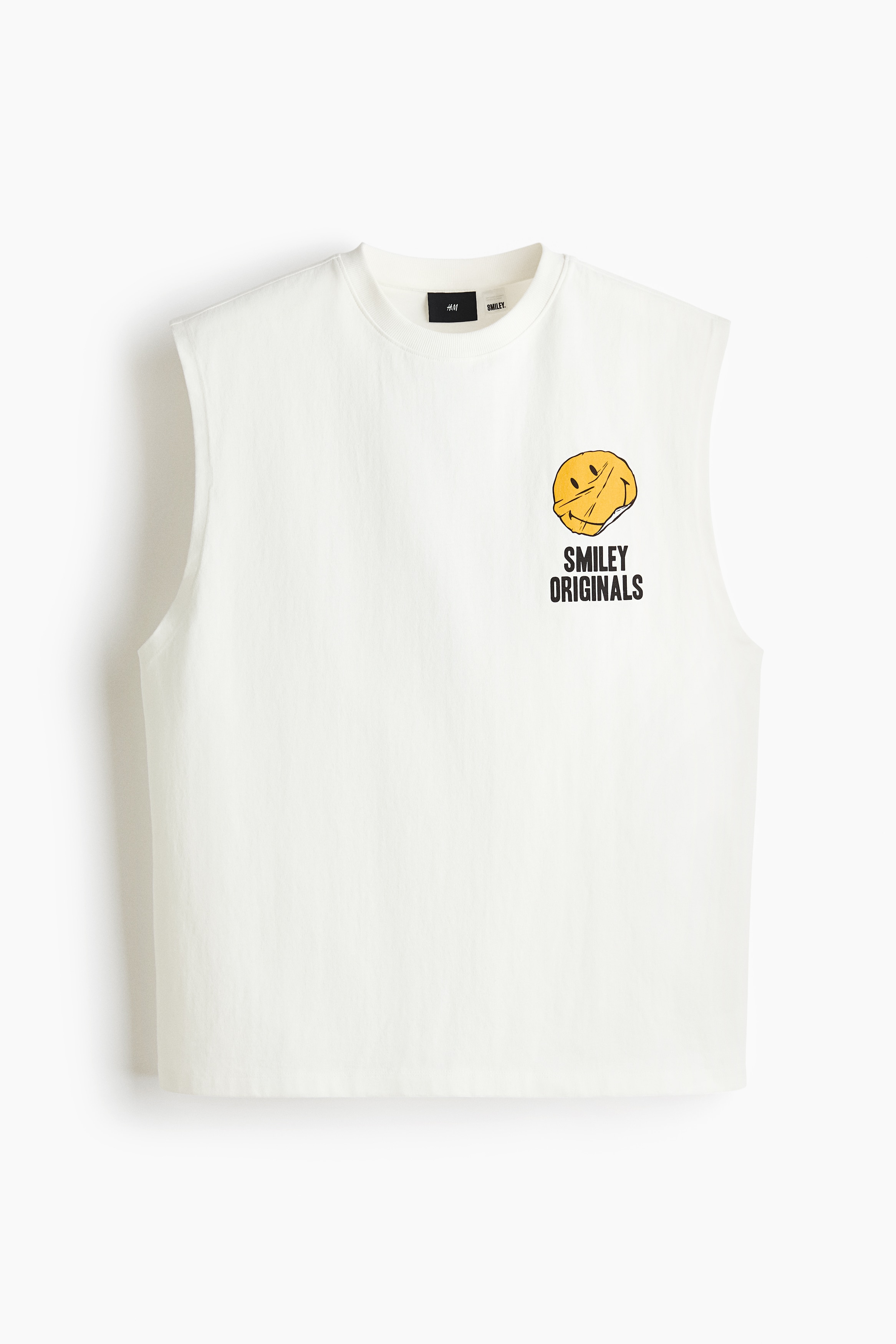 Áo ba lỗ cotton in hình Loose Fit - Màu trắng/Smiley® Originals/Màu be/Smiley® Originals/Màu nâu đậm/Smiley® Originals