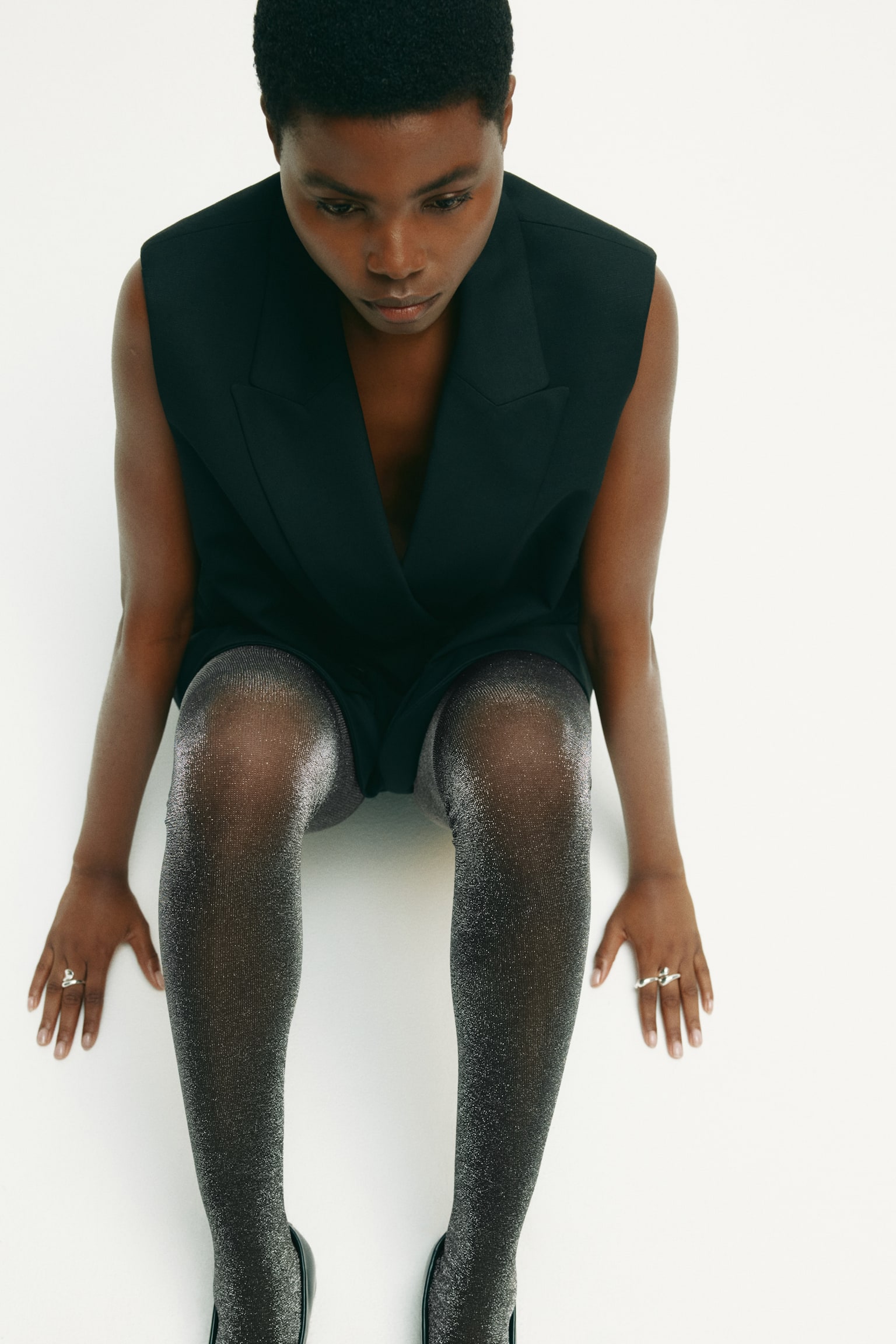 Glittery tights - Black/Glittery - 3