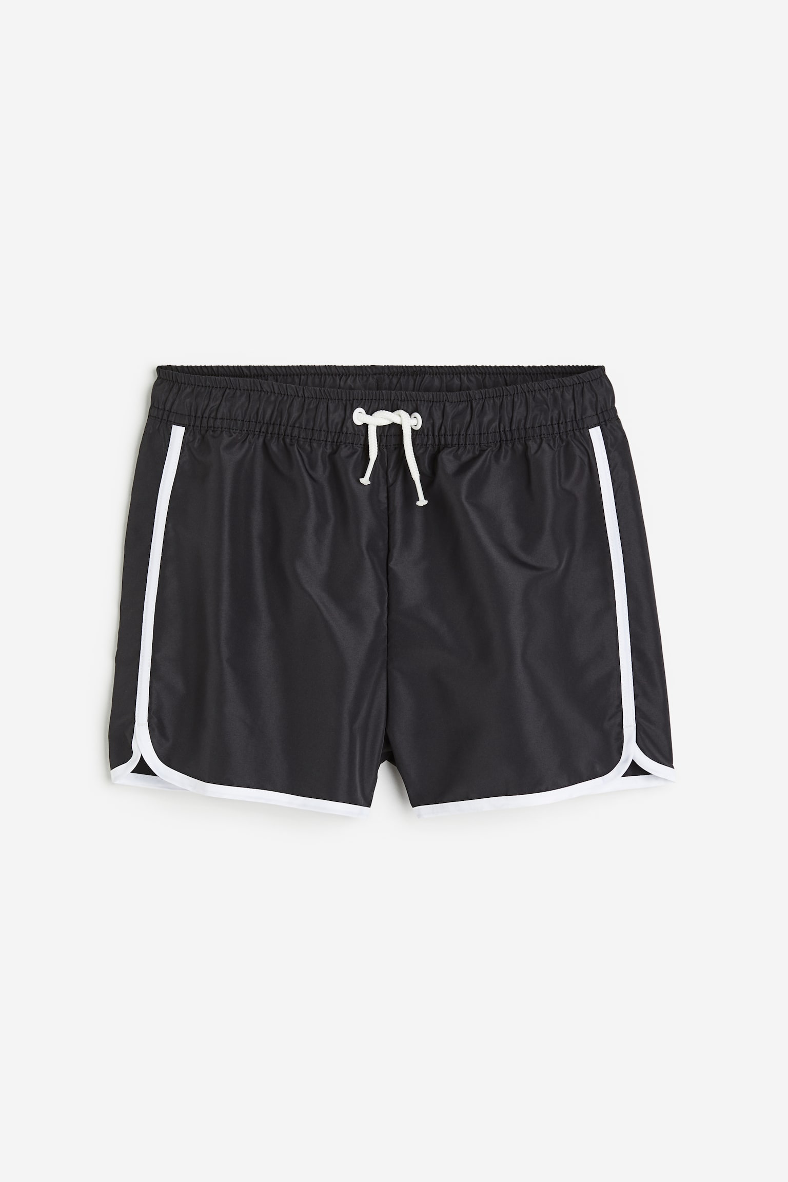 Nylon swim shorts - Black/White/Bright blue - 1