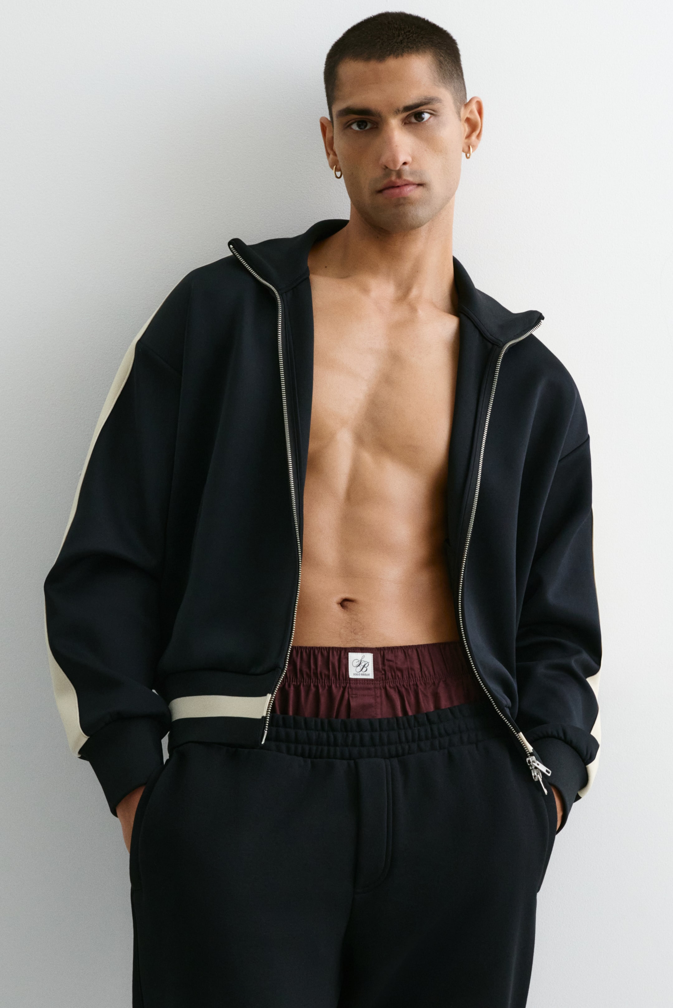 Visa större bild: 2-pack boxershorts i vävd bomullssatin - Burgundy - HERR | H&M SE 2