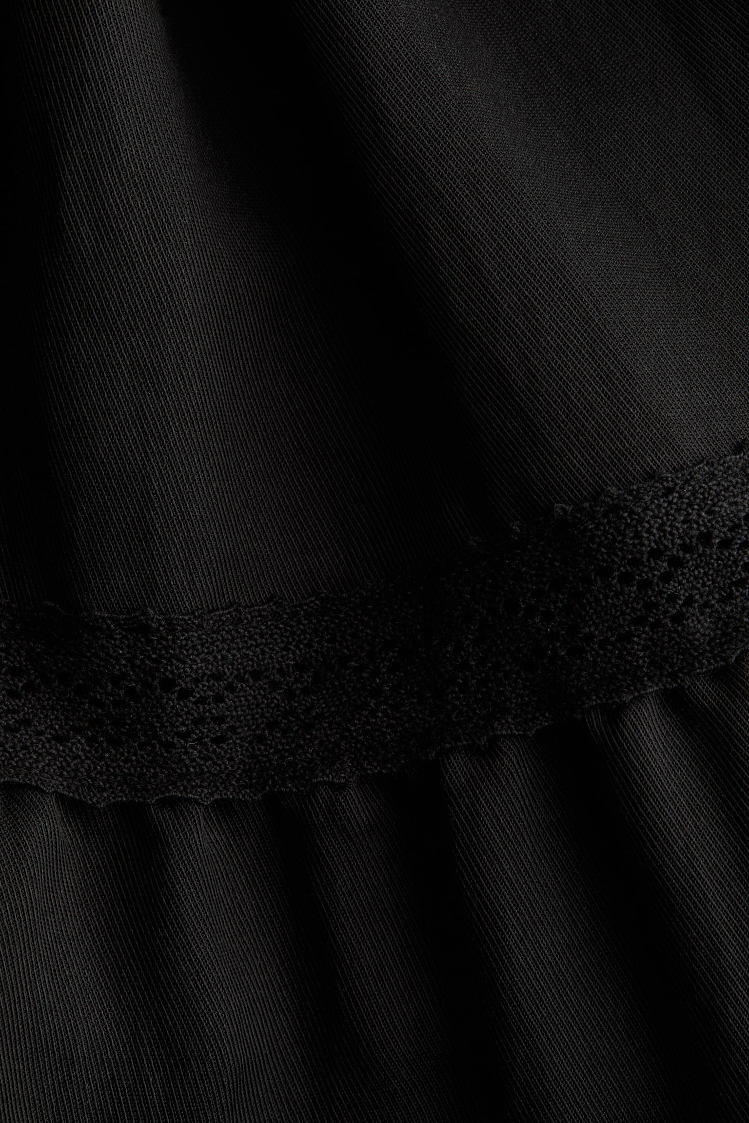 Lace-inset strappy dress - Black/White - 4