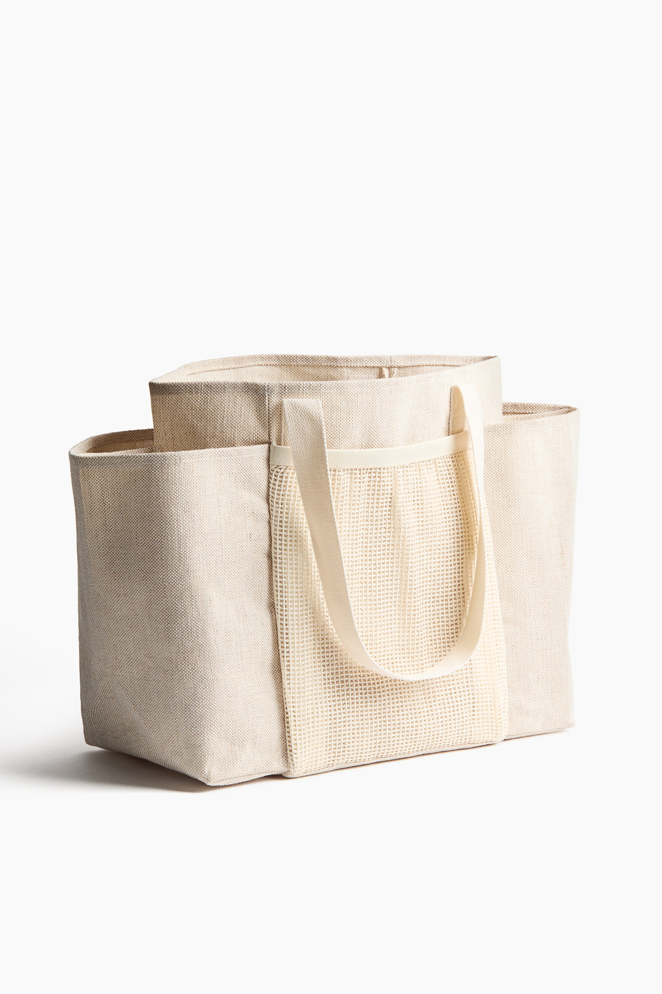 Grand sac de magasinage en jute mélangé