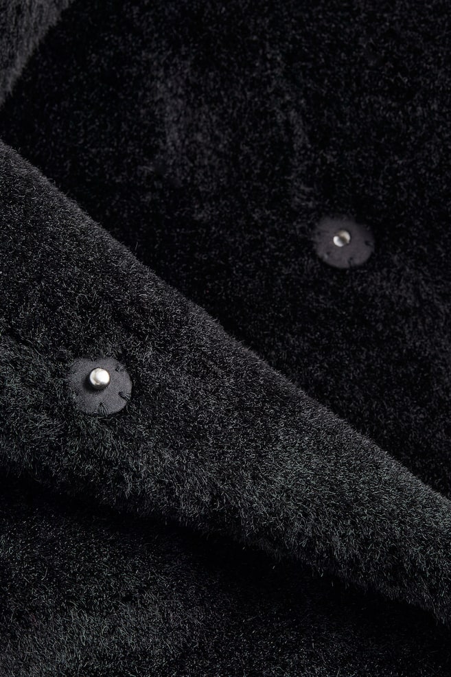 Fluffy coat - Black/Brown/Dark grey - 6