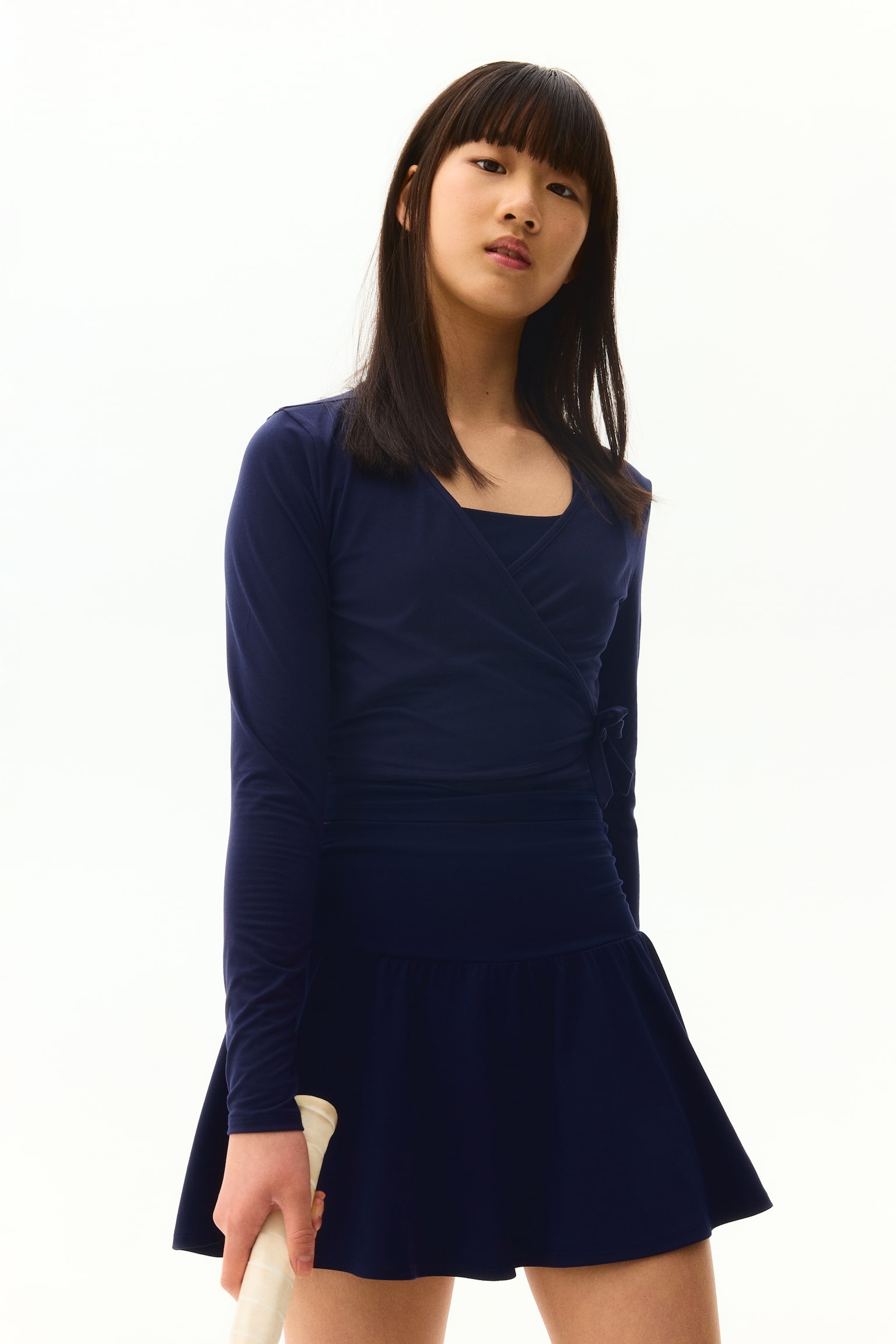 Tennis Skirt with SoftMove™ - Navy blue/Cream - 4