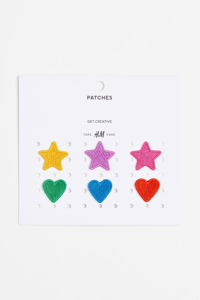 6-pack repair patches - Green/Hearts - 1