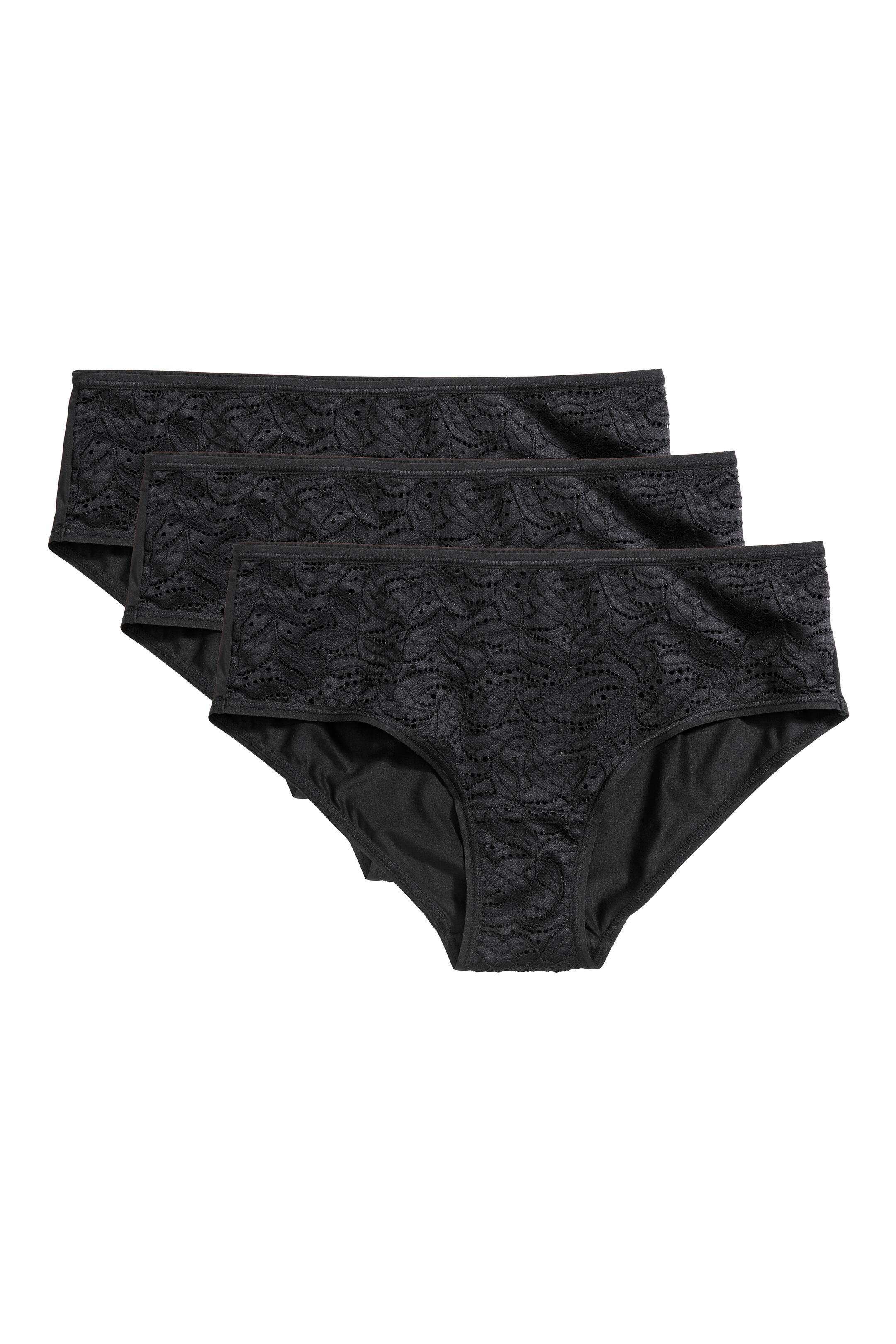 View larger image: 3-pack lace hipster briefs - Black - Ladies | H&M 1