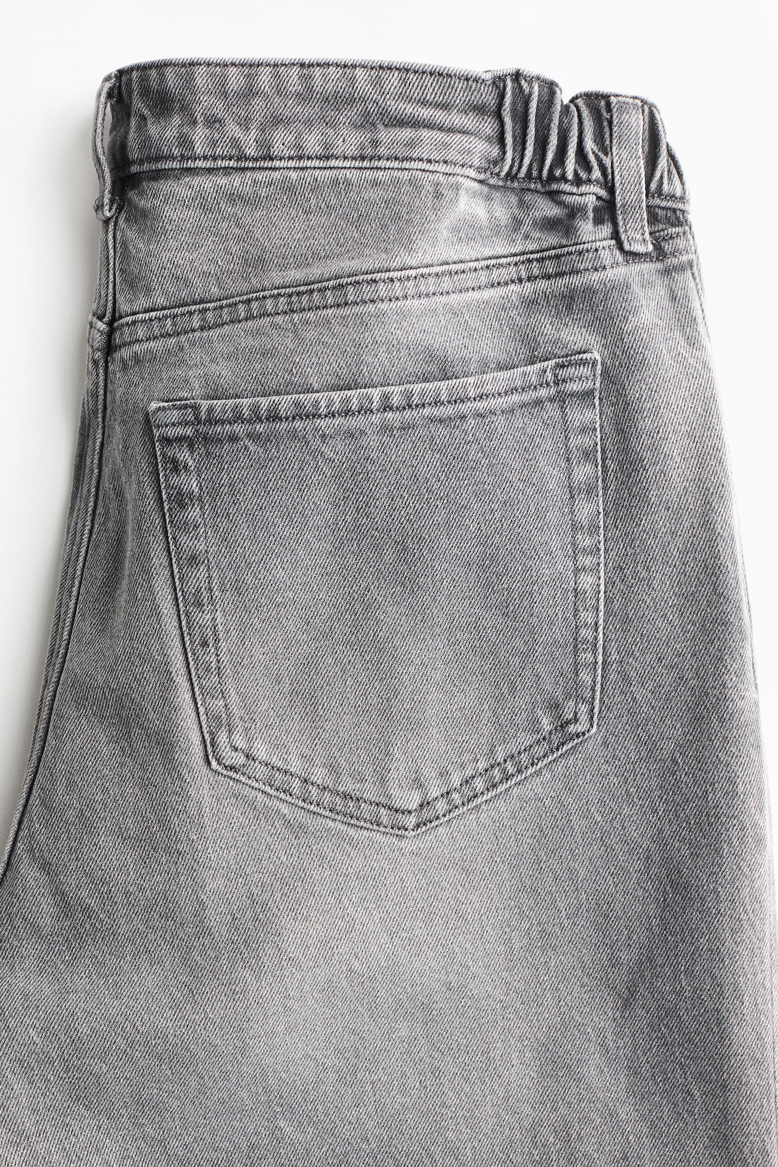 MAMA Wide Low Jeans - אפור ג'ינס - 3