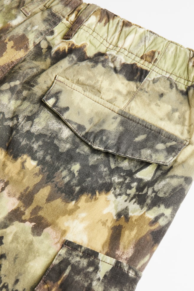 Pantalon cargo Regular Fit en tissu ripstop - Vert kaki/motif/Noir/Vert kaki/Beige clair/dc/dc/dc - 4