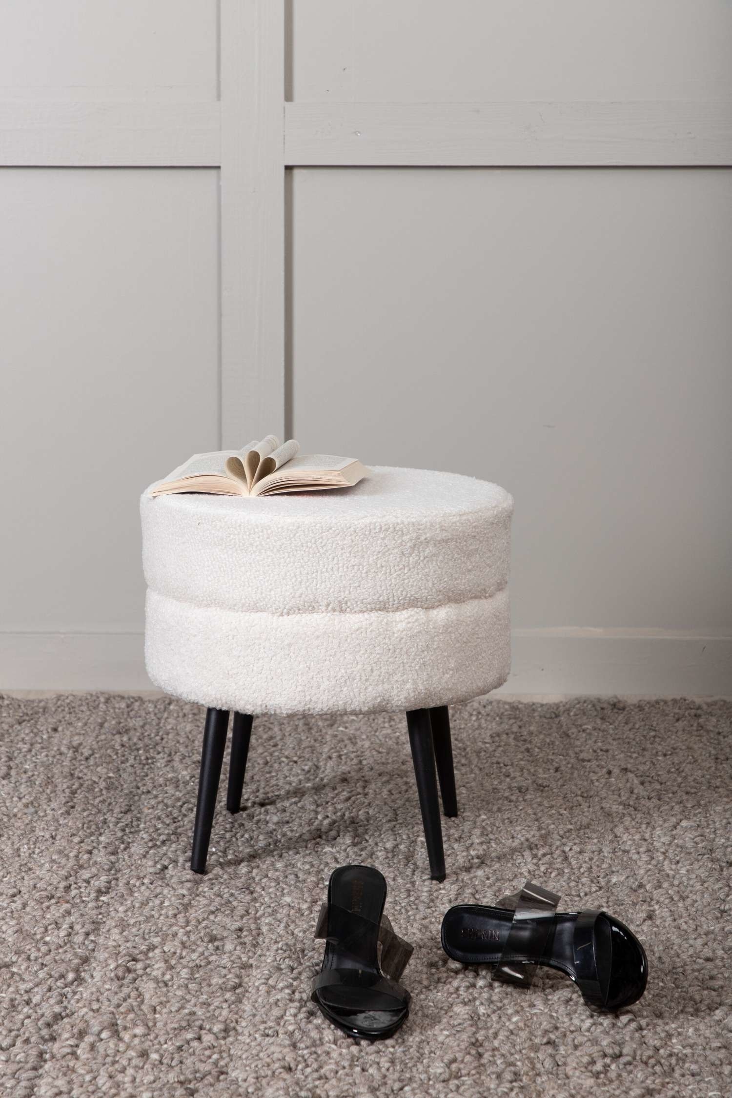 Pot Pouf - En Peluche, Blanc