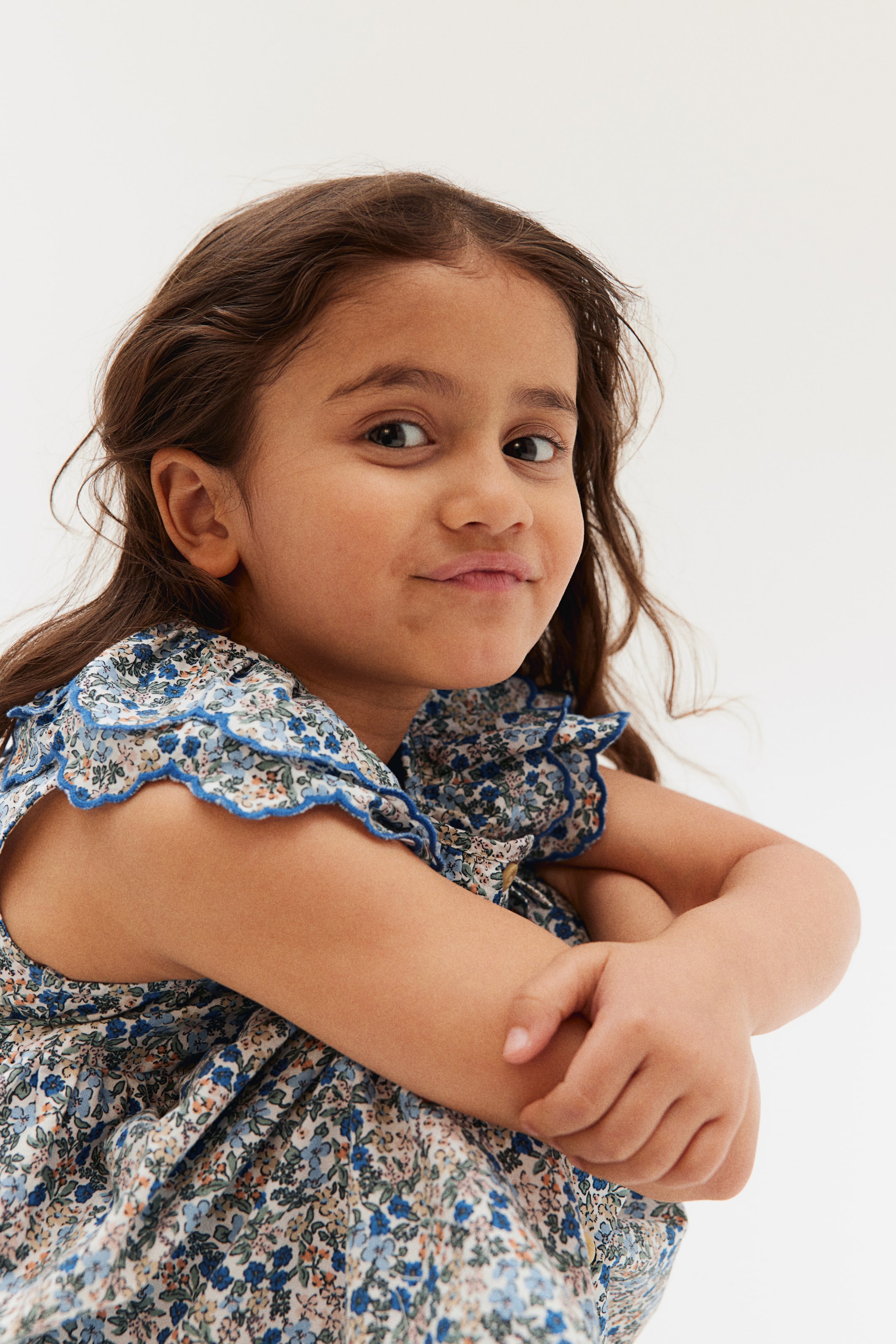 Cotton Muslin Dress - Blue/floral - Kids | H&M US