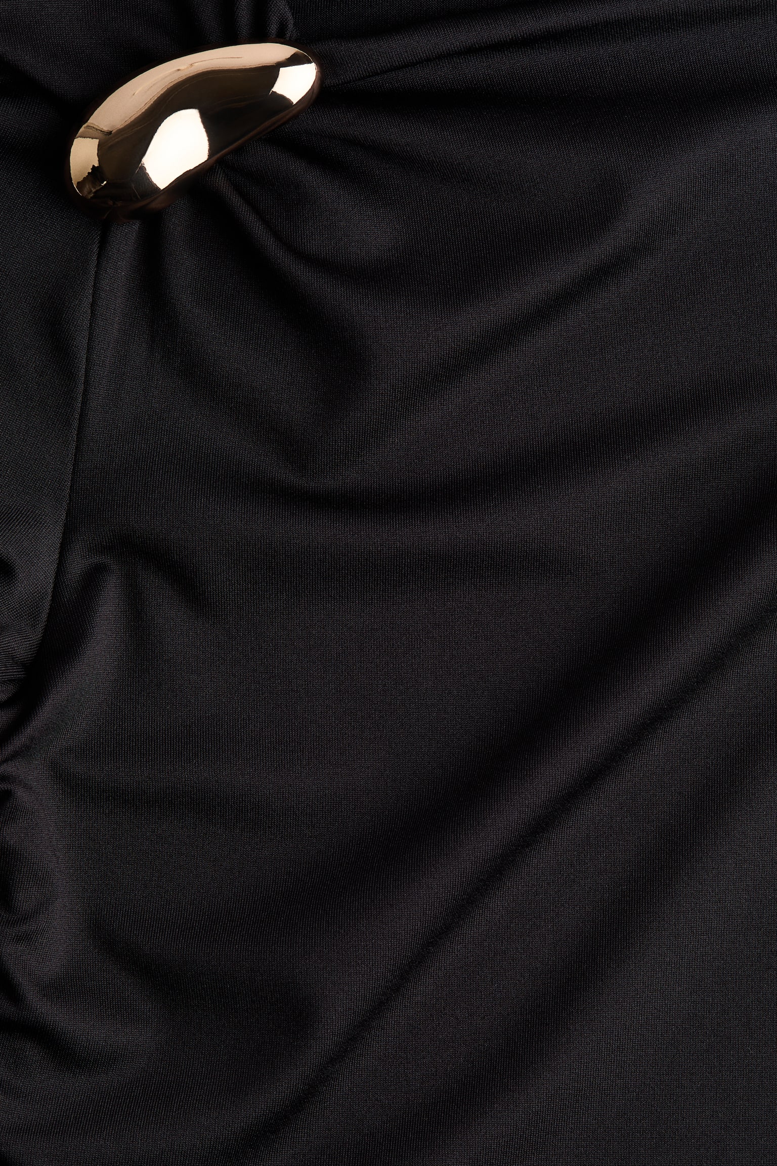 Asymmetric jersey top - Black/Brown/Beige - 5