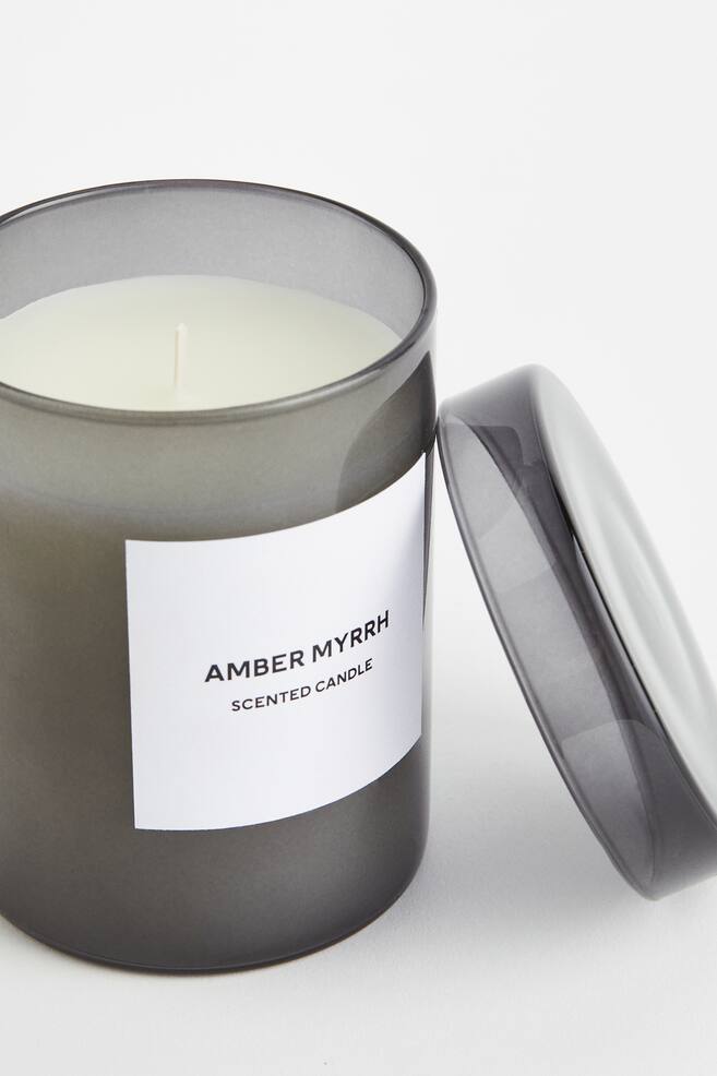 Scented candle in glass holder - Dark grey/Amber Myrrh/Grey/Sublime Patchouli - 2