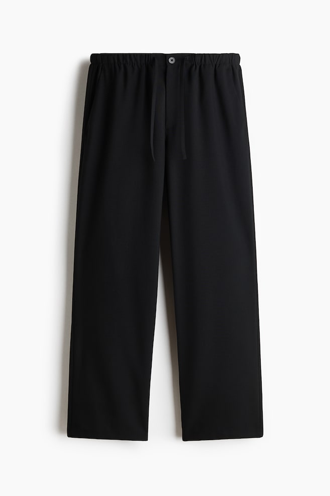 Pantalón Relaxed Fit - Negro/Beige claro - 1