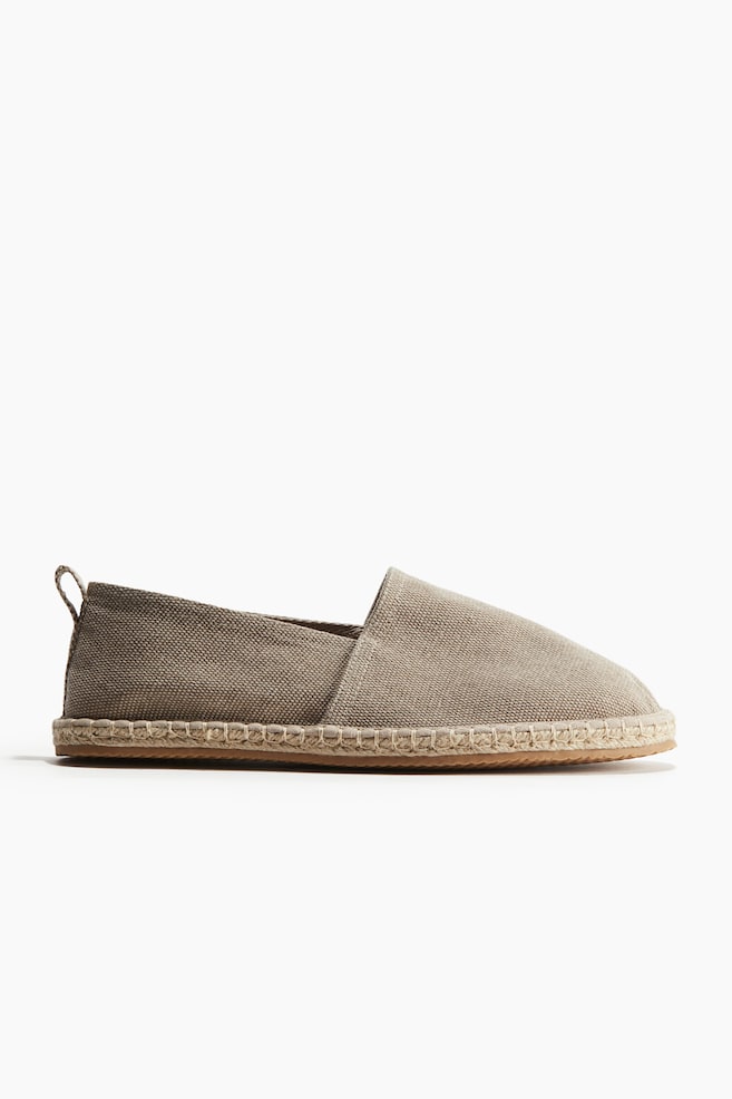 Canvas Espadrilles - Beige/Dark gray - 1