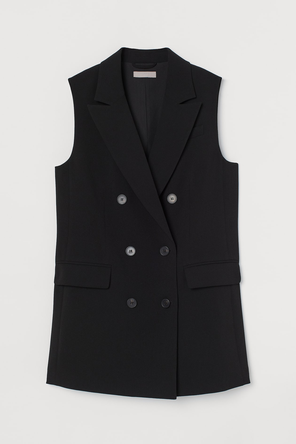 Sleeveless Jacket - Sleeveless - Regular length - Black - Ladies | H&M US