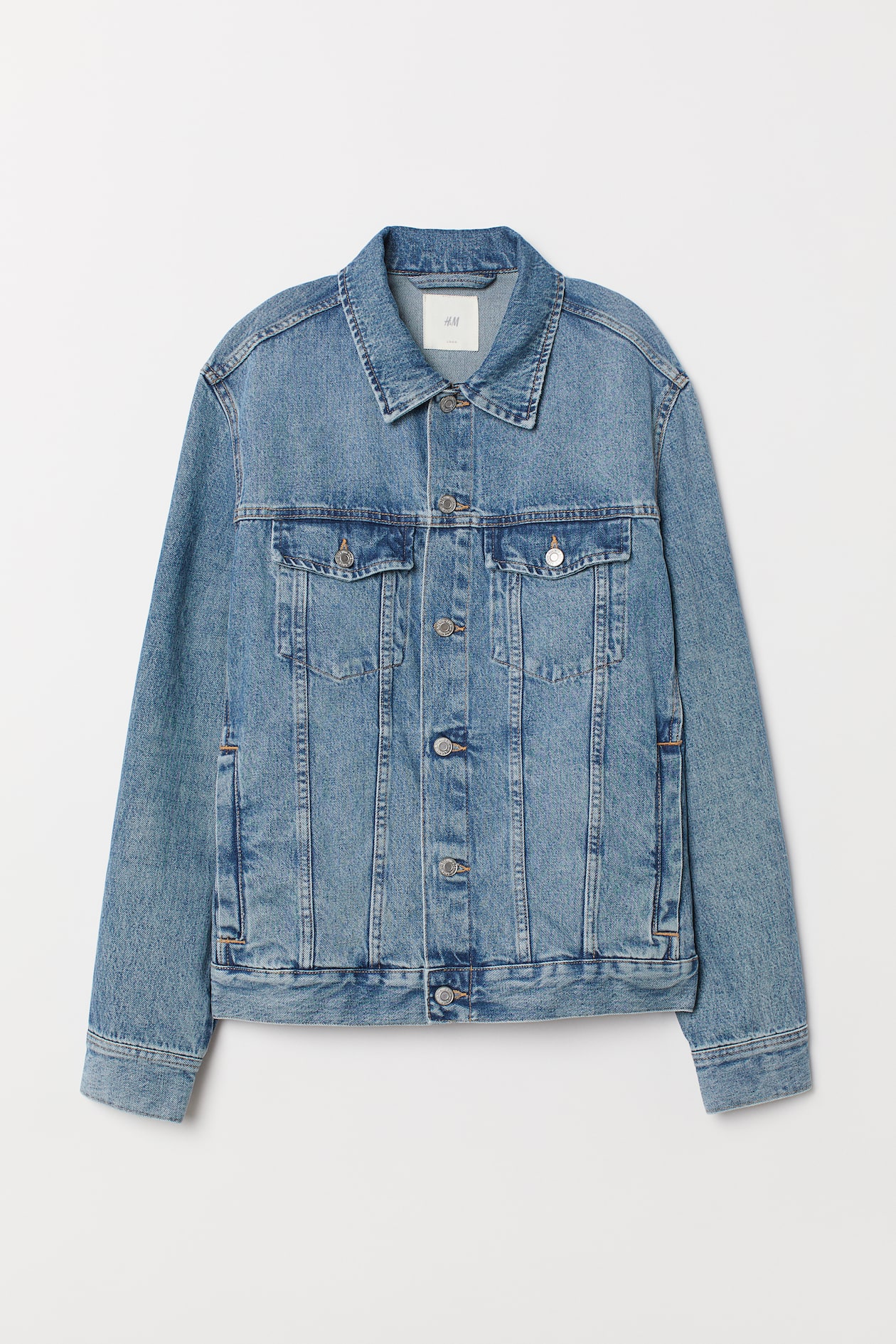 Denim Jacket - Long sleeve - Regular length - Denim blue - Men | H&M US