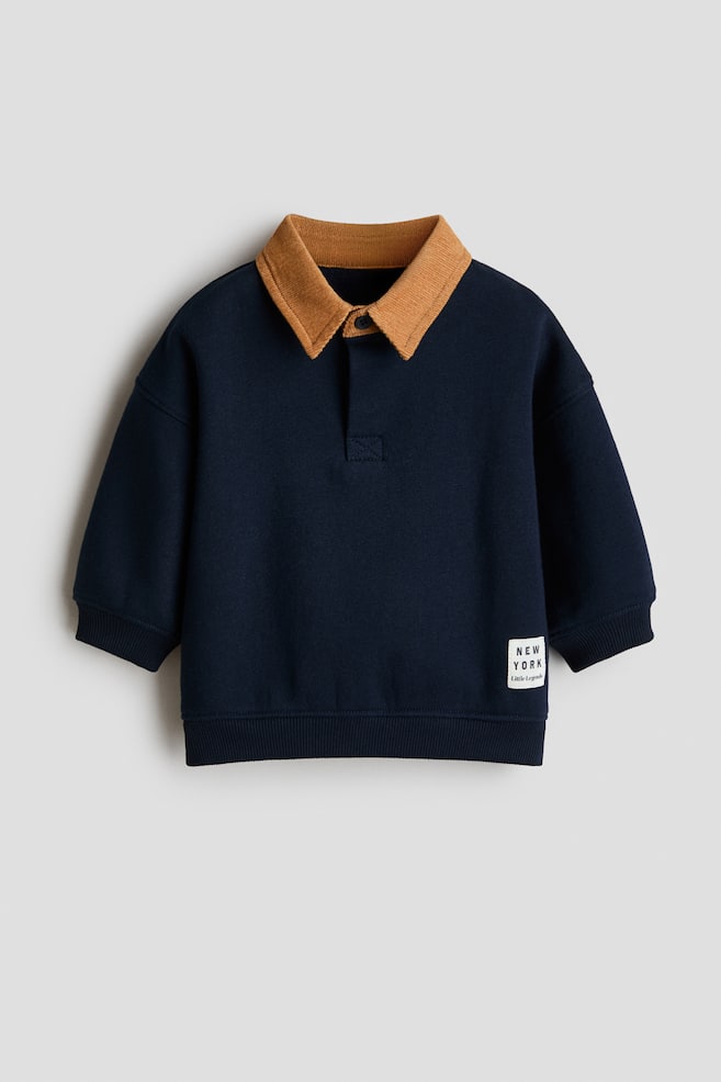 Rugby Sweatshirt - Navy blue - 1