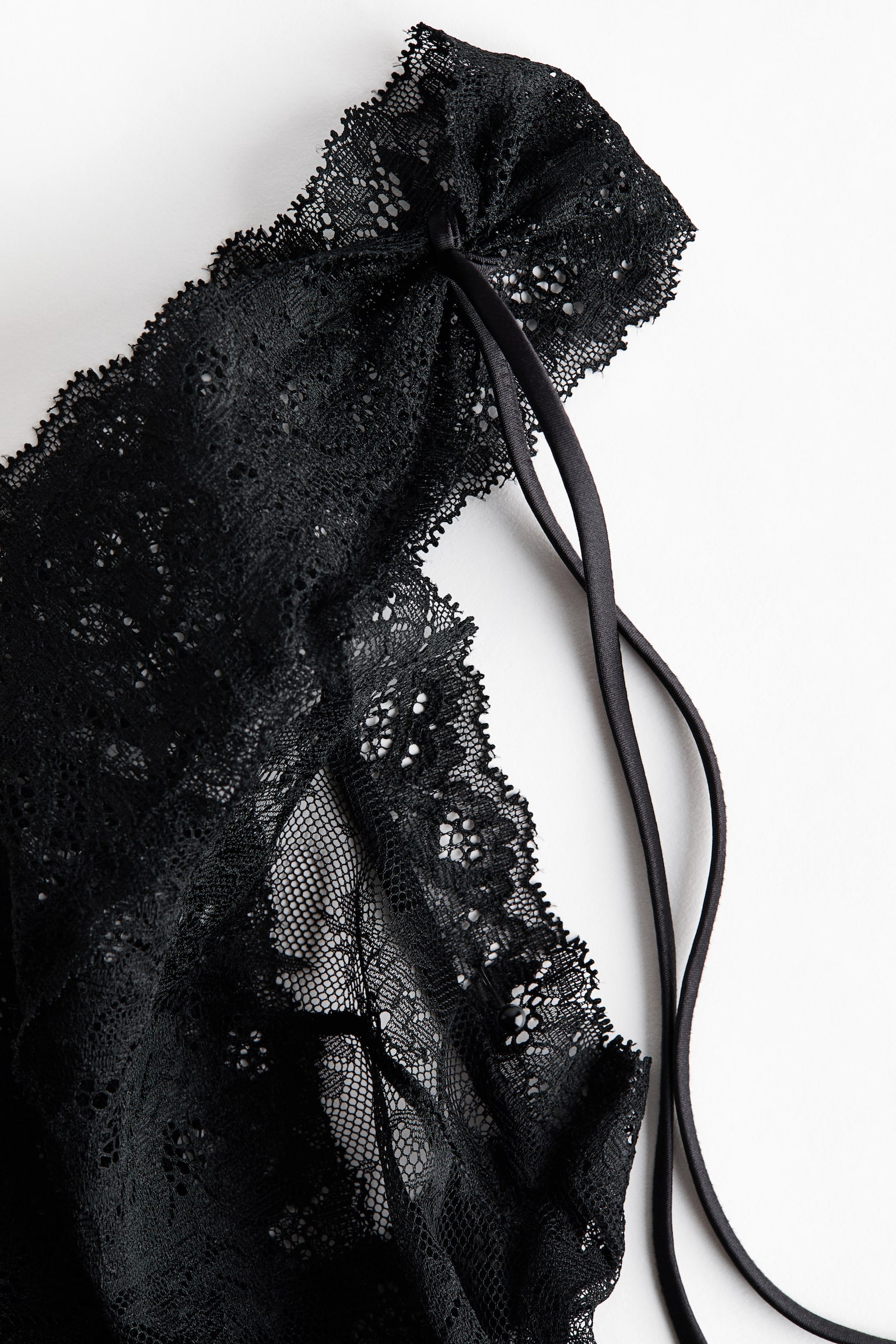 Deep plunge lace body - Noir/Blanc - 7