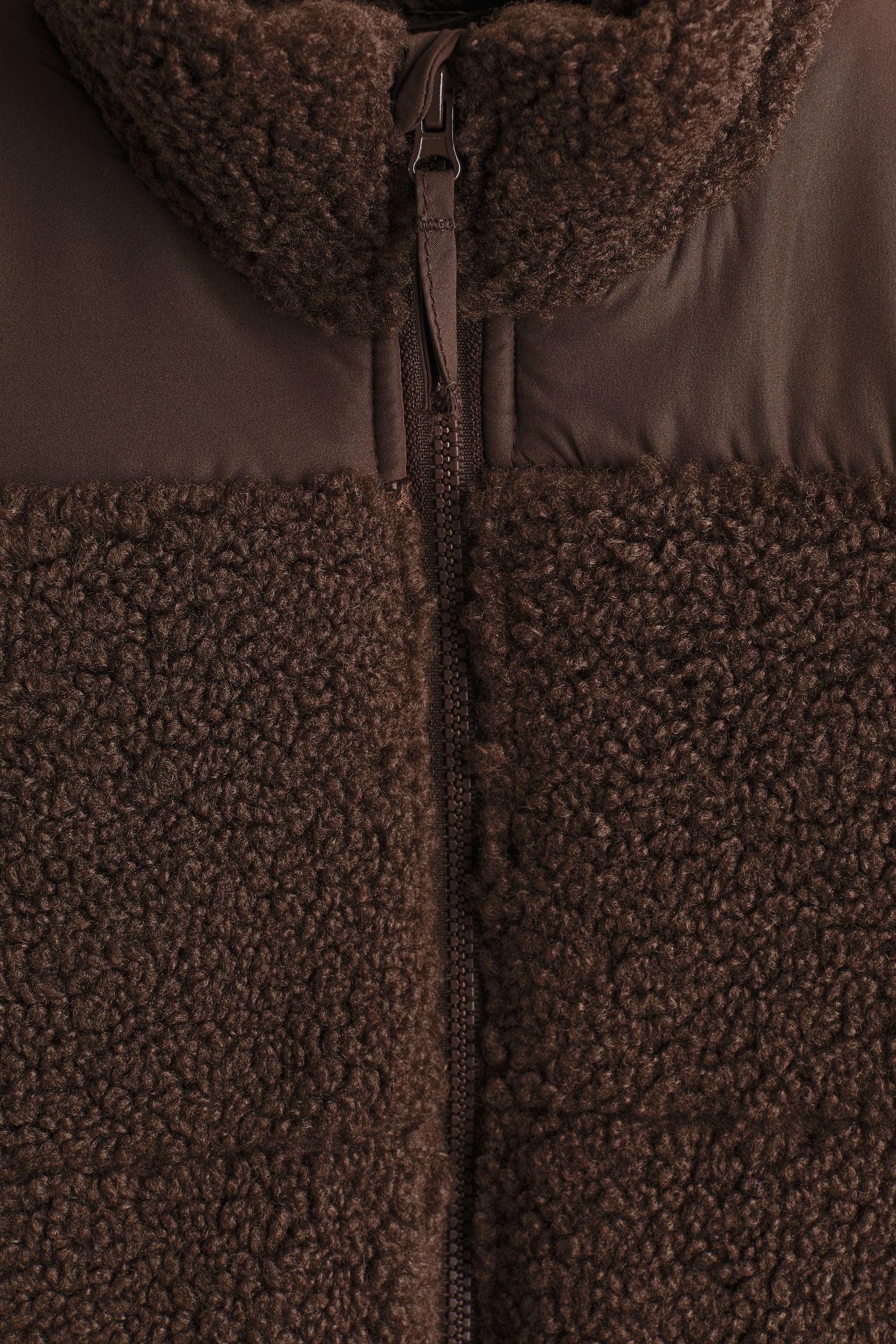 Детская куртка H&M Padded Teddy Fleece, цвет: Коричневый — фото 2