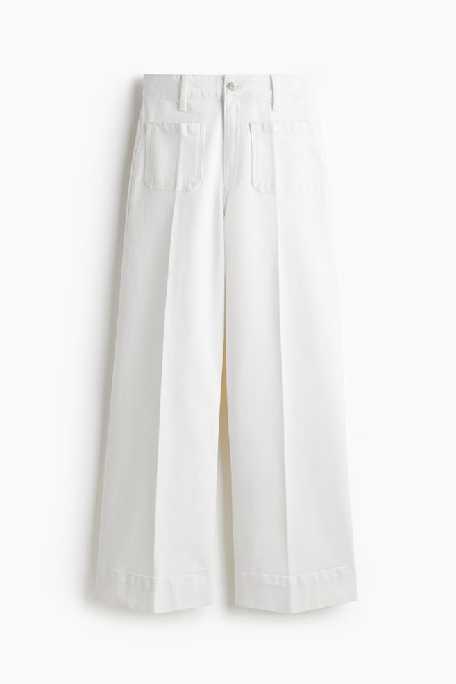Jean ample taille haute - Blanc/Blanc/Bleu denim marine/Bleu denim foncé/Bleu denim/Noir délavé/Bleu denim/Bleu/Bleu denim foncé - 1