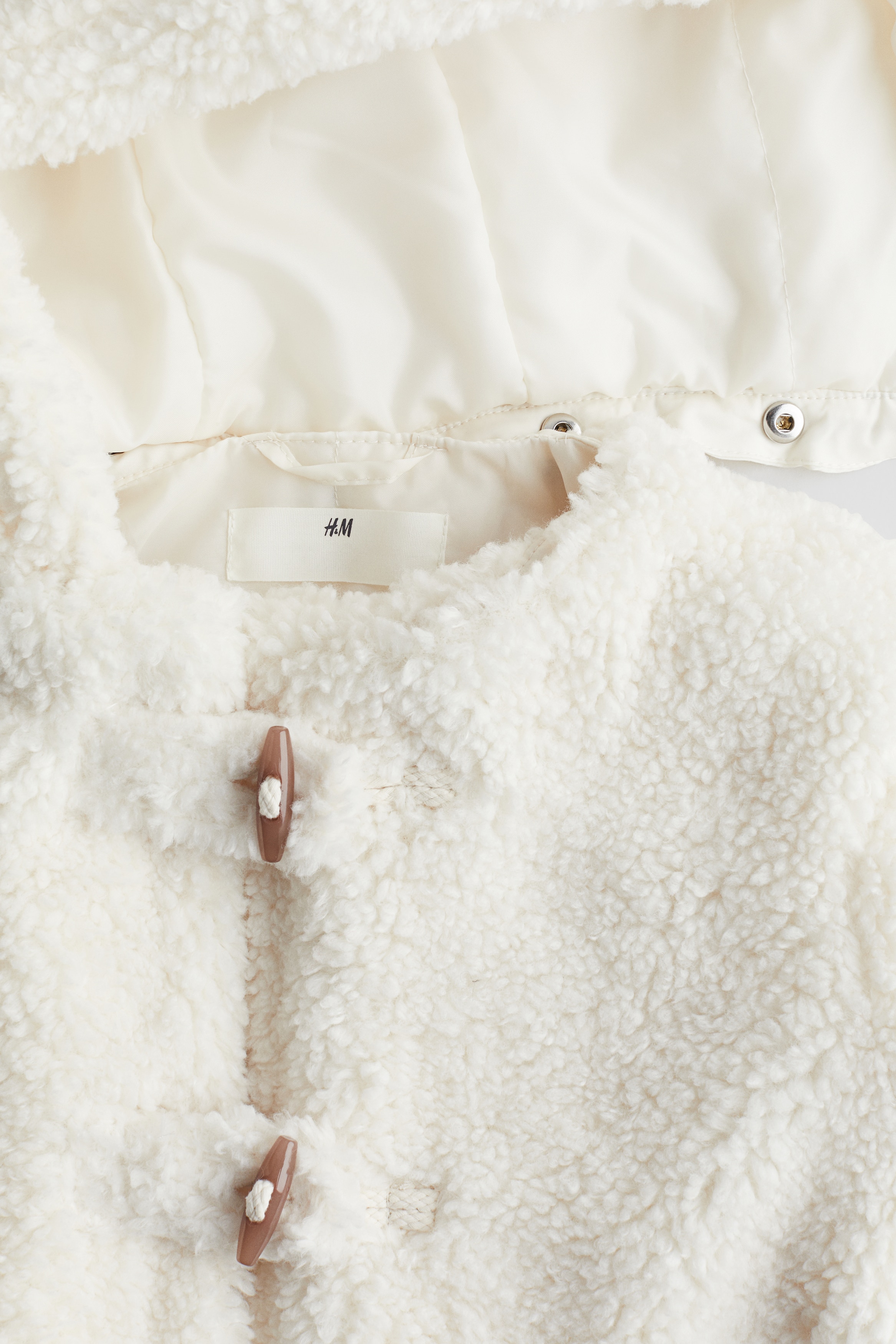 Teddy Duffle Coat - Dark red - Kids | H&M US