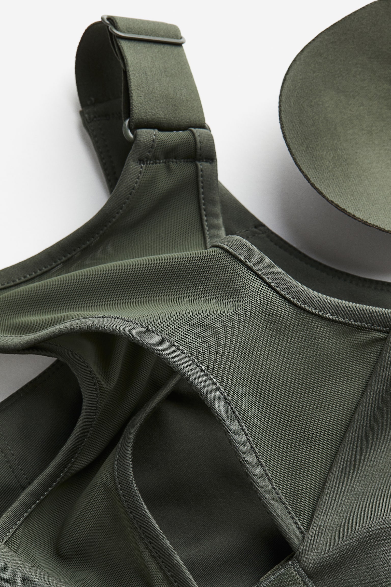 High Support Sports bra in DryMove™ - Dark khaki green/White/Dark grey/Black - 7