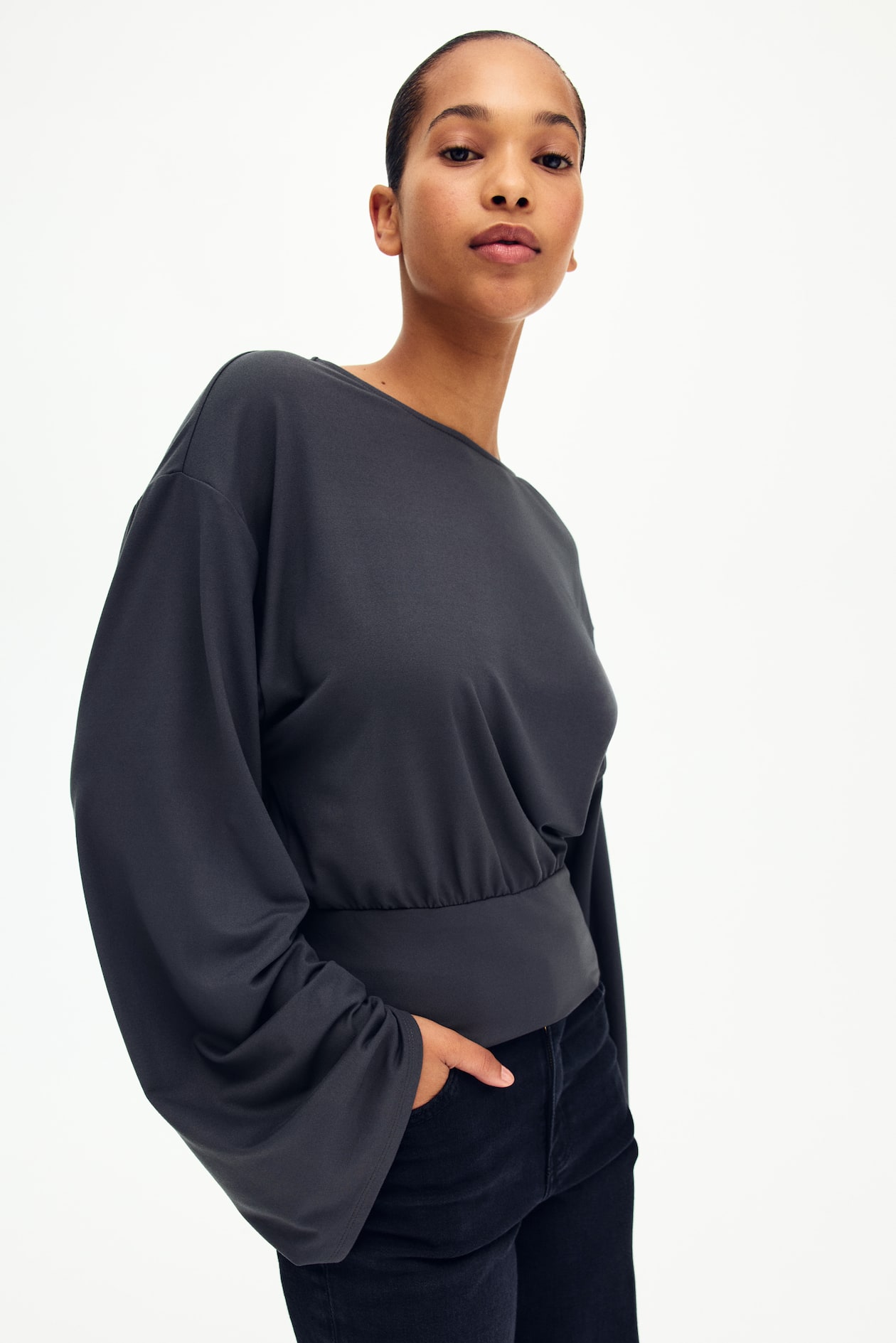 Gathered Jersey Top