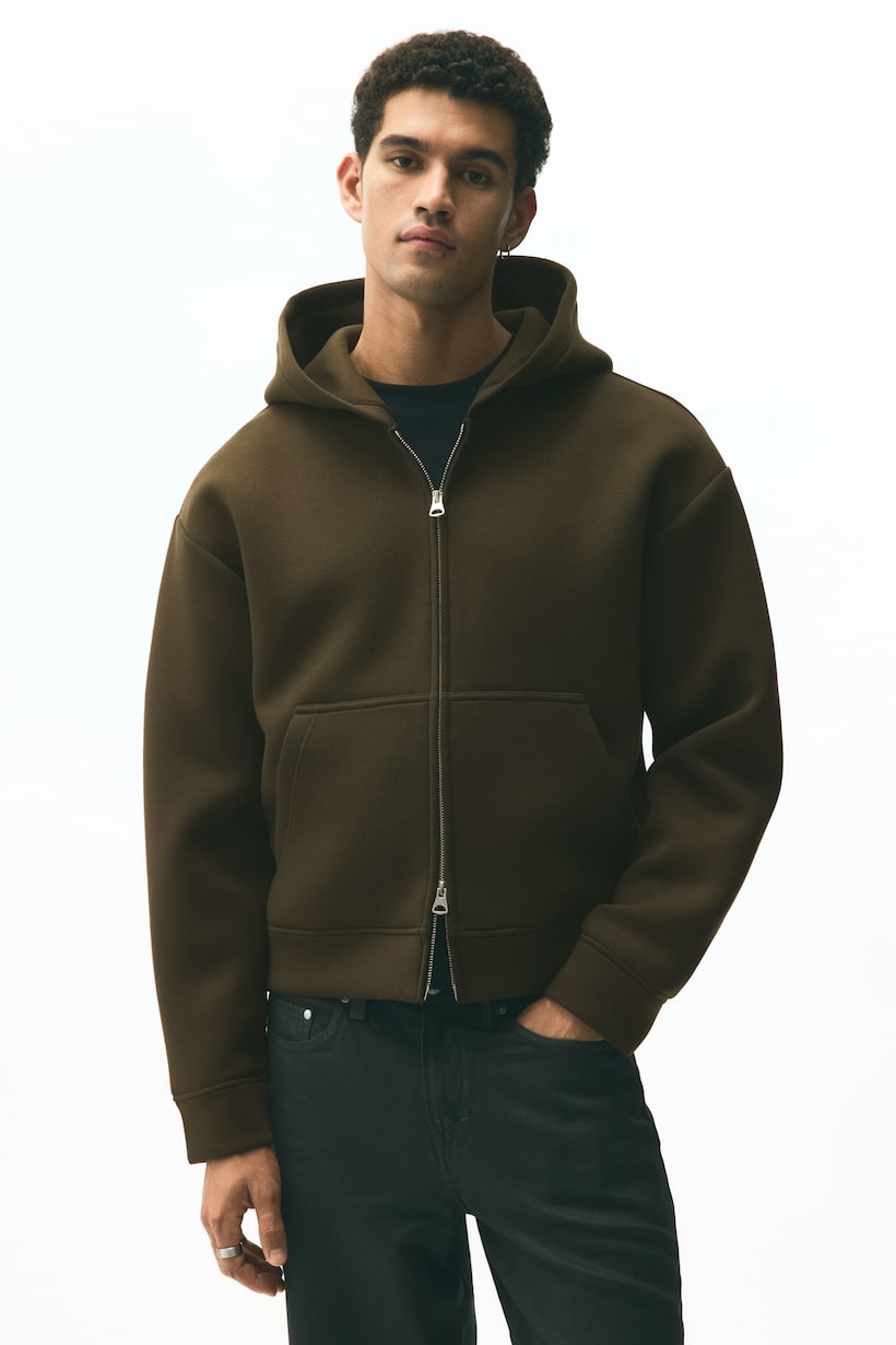 Hoodie H And M Brown Jacket Men's Hoodies Graphic, Oversized