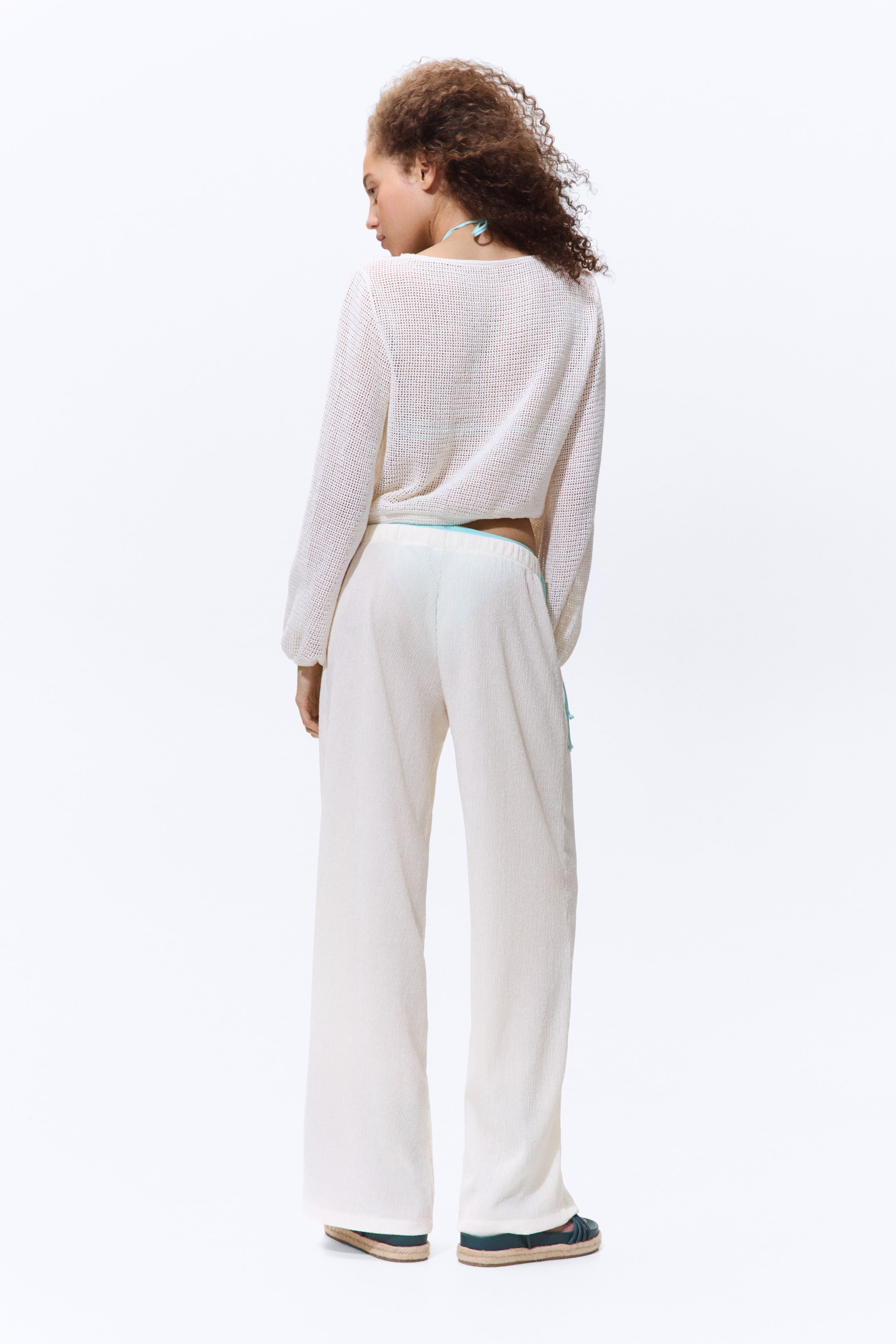 Crinkled Drawstring Pants