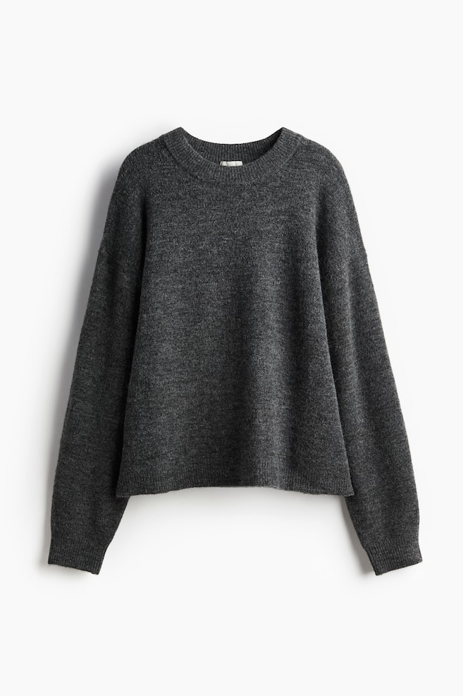 Knitted jumper - Dark grey marl/Dusty blue marl/Dark brown/Light mole/Black/Dark mole/Dark grey/Light beige marl/Cream/Brown/Light mole marl/Light pink/Light beige marl/Cream/Cream/Black striped/Light beige marl - 1