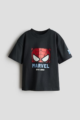Oversized T-shirt med tryck